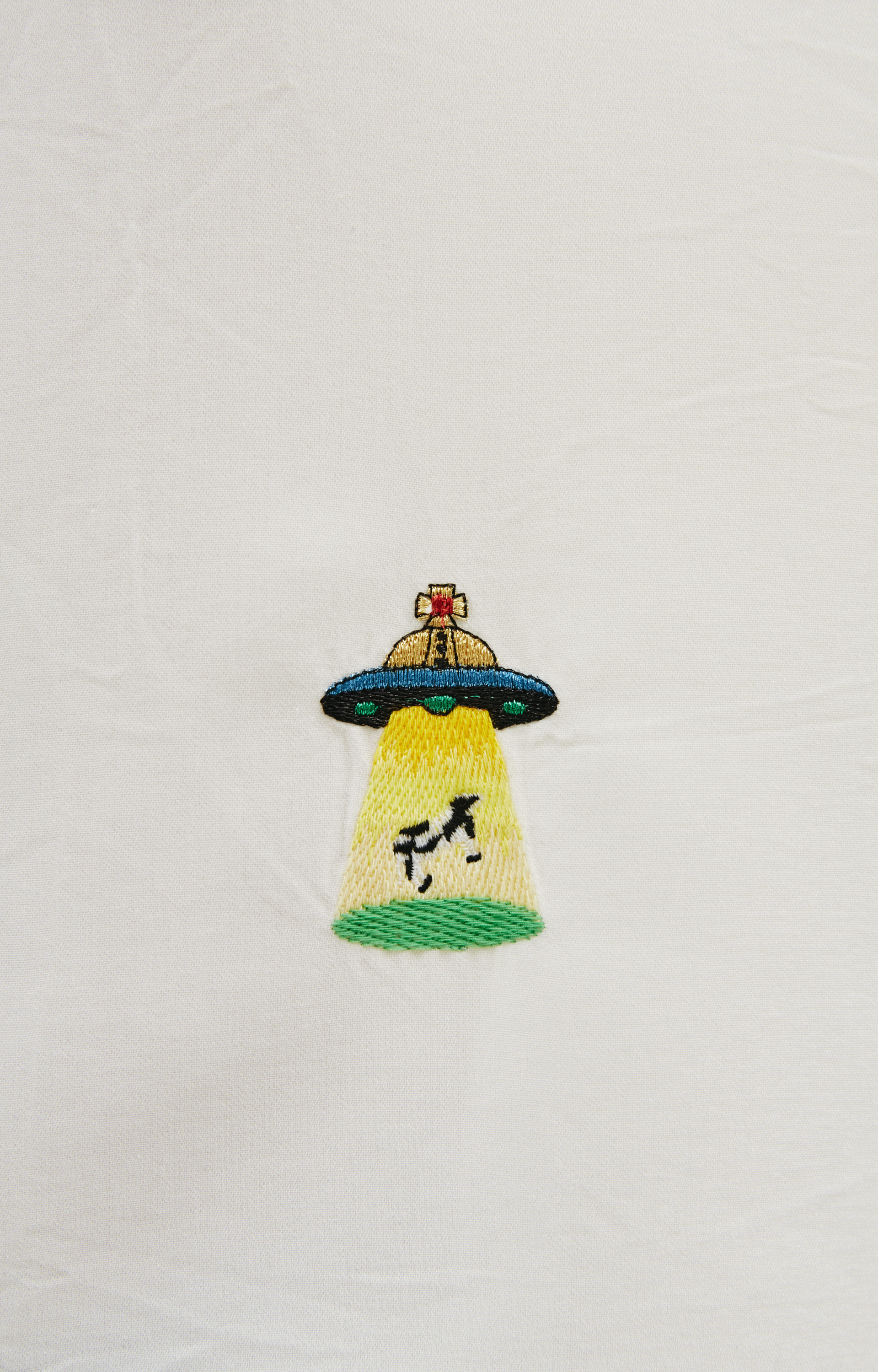 Doublet Бежевая футболка с вышивкой