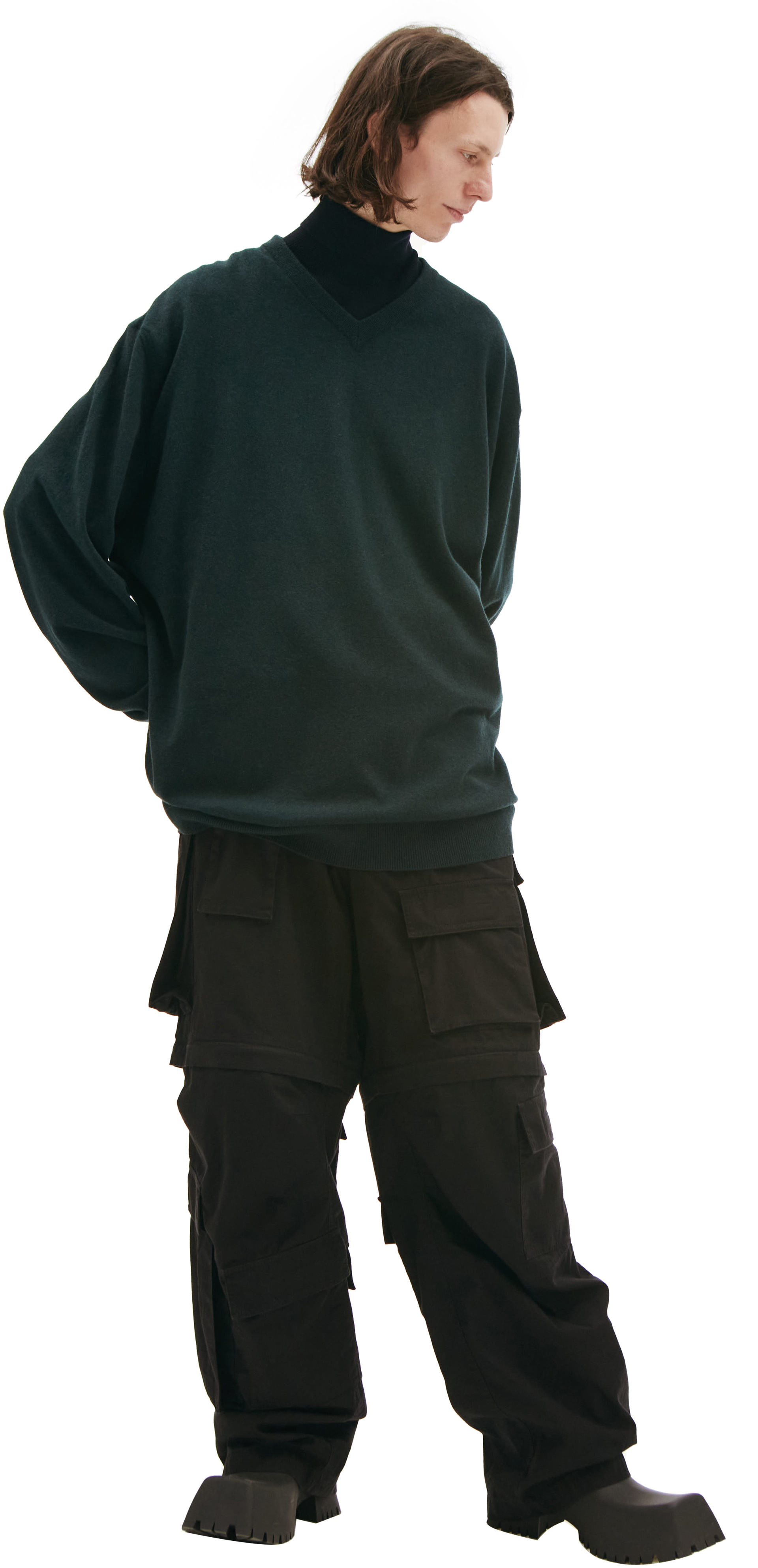 Balenciaga Кашемировый свитер с V-образным вырезом