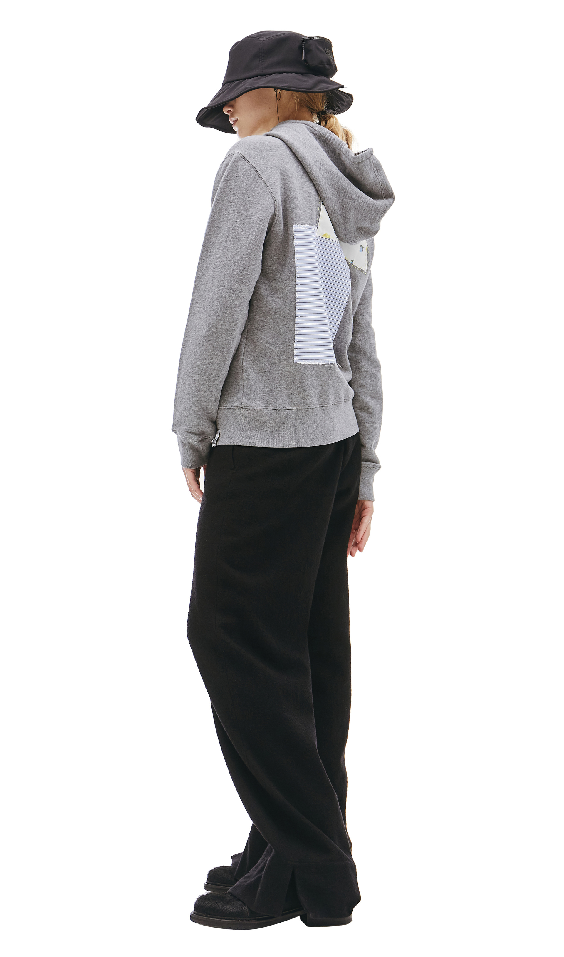 Golden Goose Серое худи с патчами