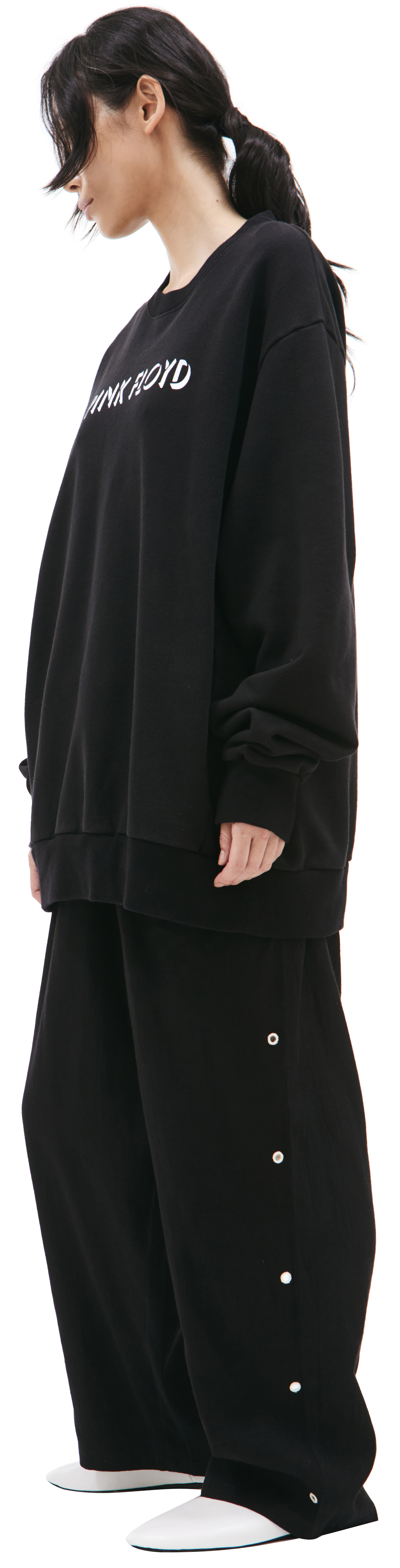 Undercover Черный свитшот с принтом Pink Floyd