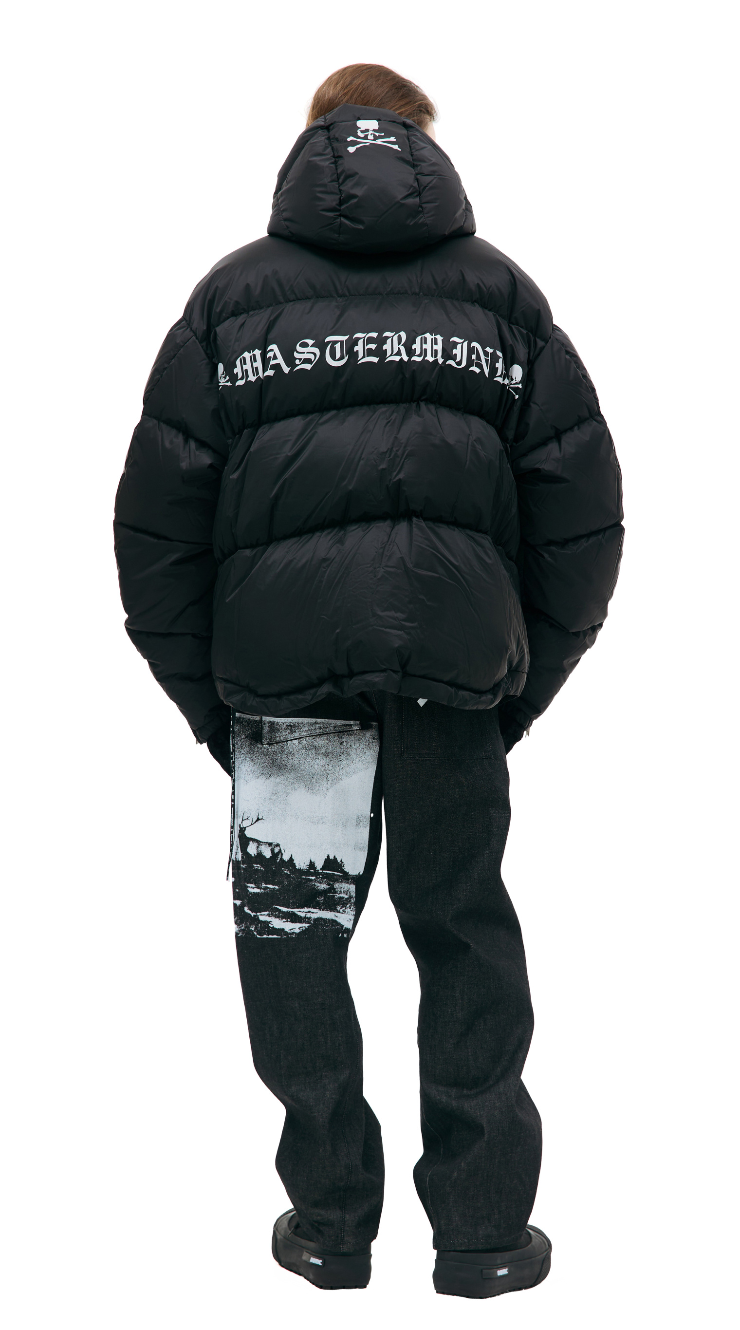 Mastermind WORLD Черный пуховик с логотипом