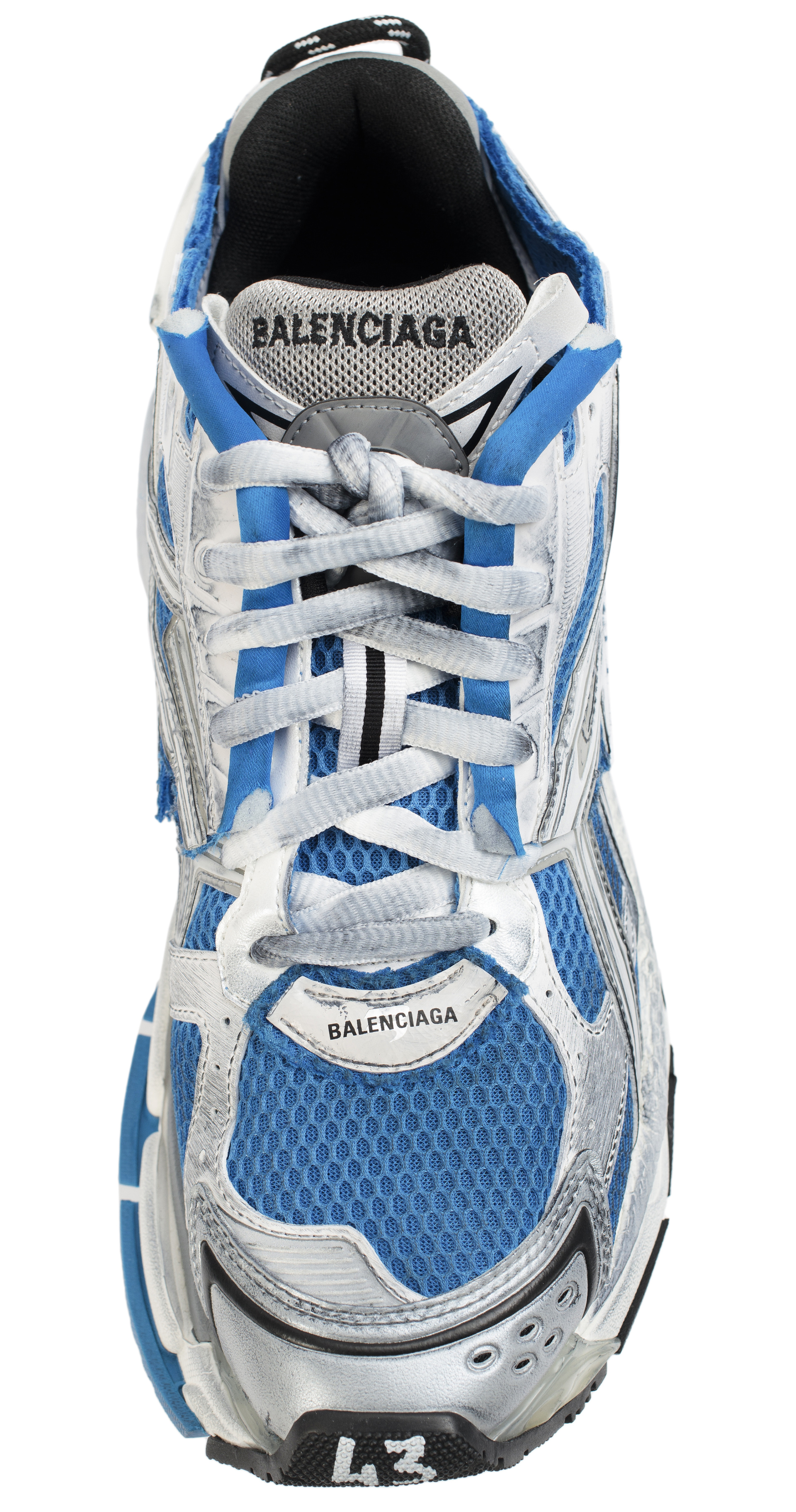 Balenciaga Серо-голубые кроссовки Runner