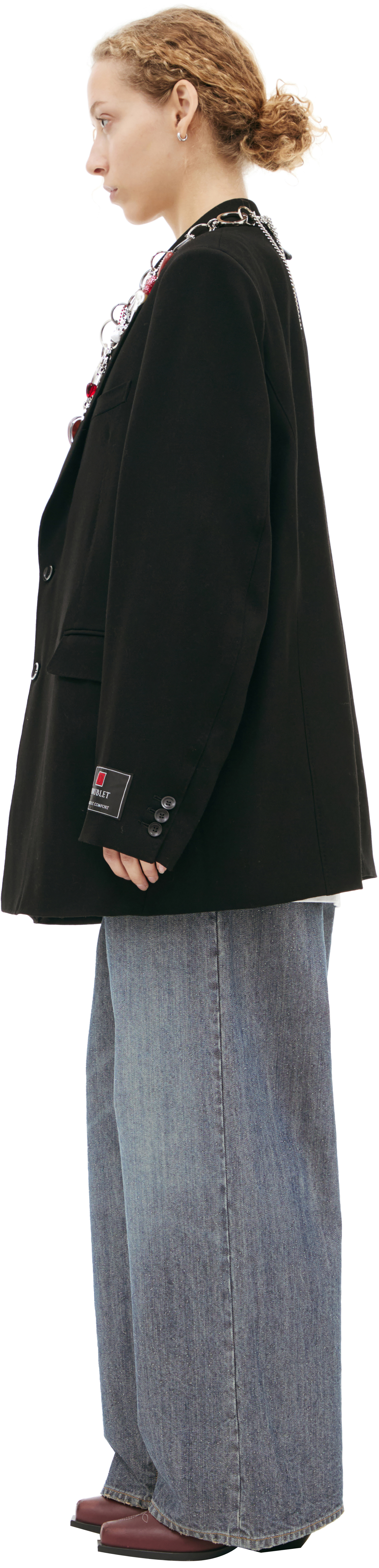 Doublet Однобортный пиджак из шерсти