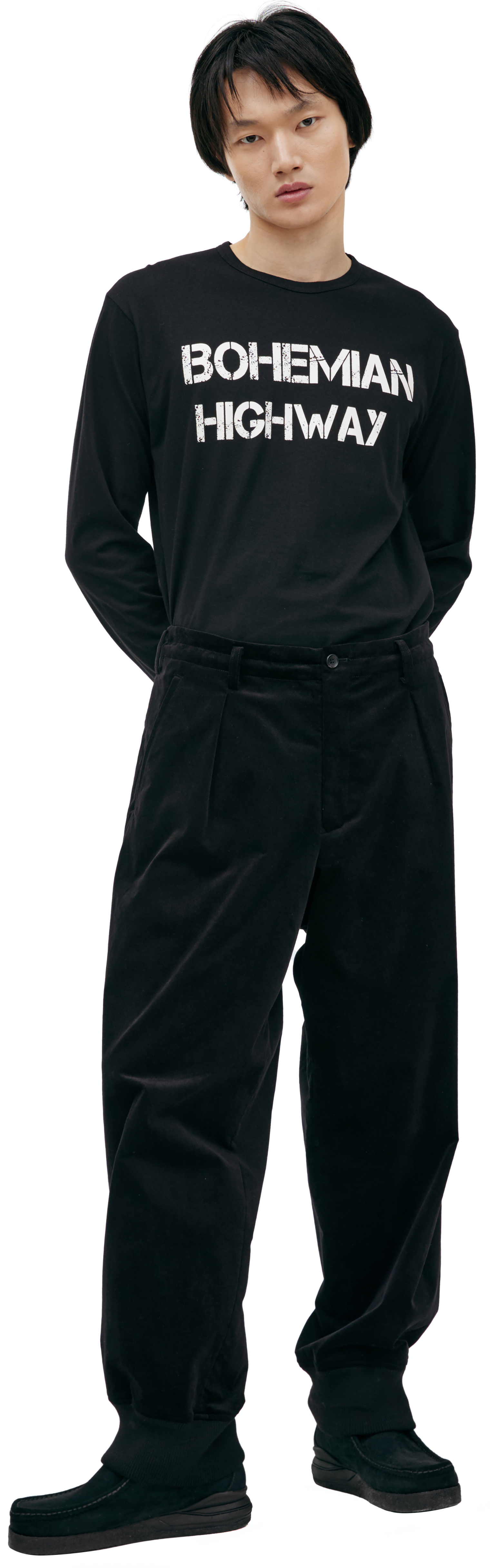 Yohji Yamamoto Зауженные брюки из вельвета