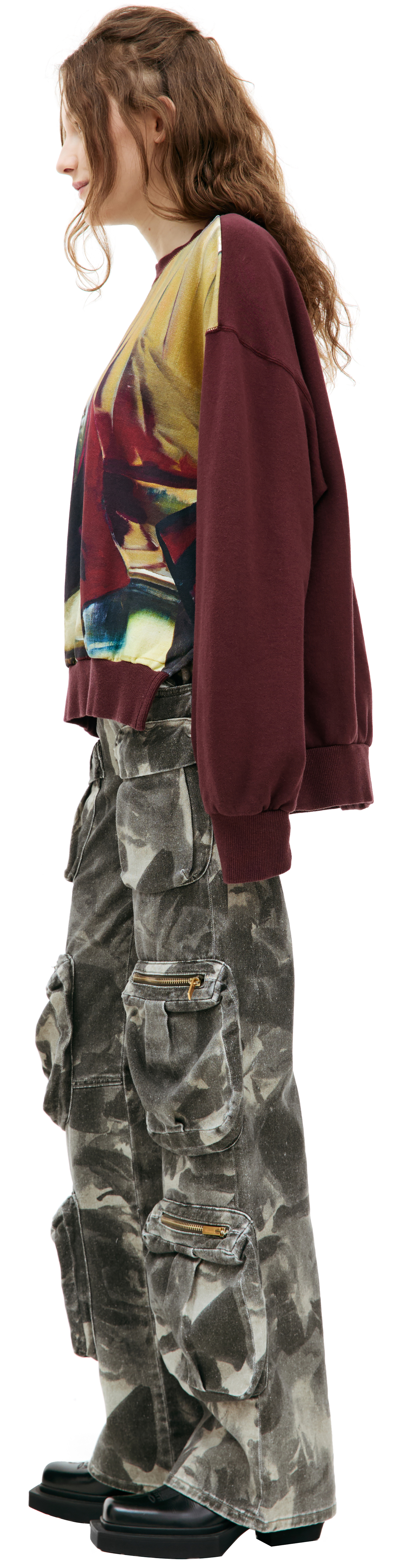 Undercover Асимметричный свитшот с принтом