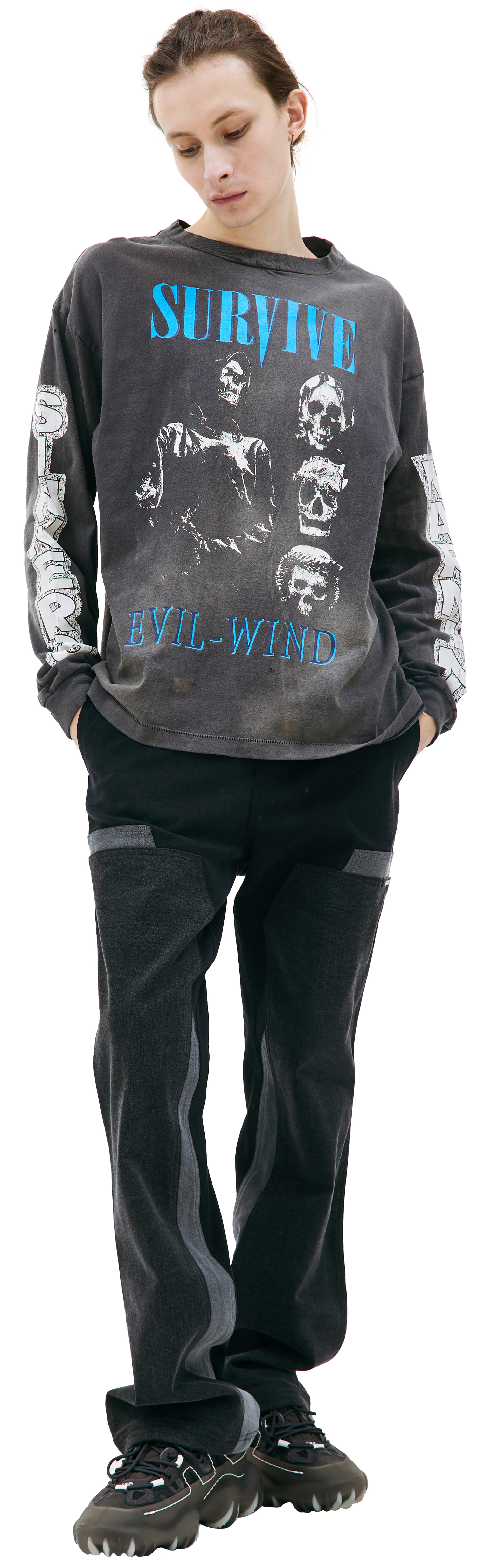 Saint Michael Лонгслив с принтом \'Survive\'