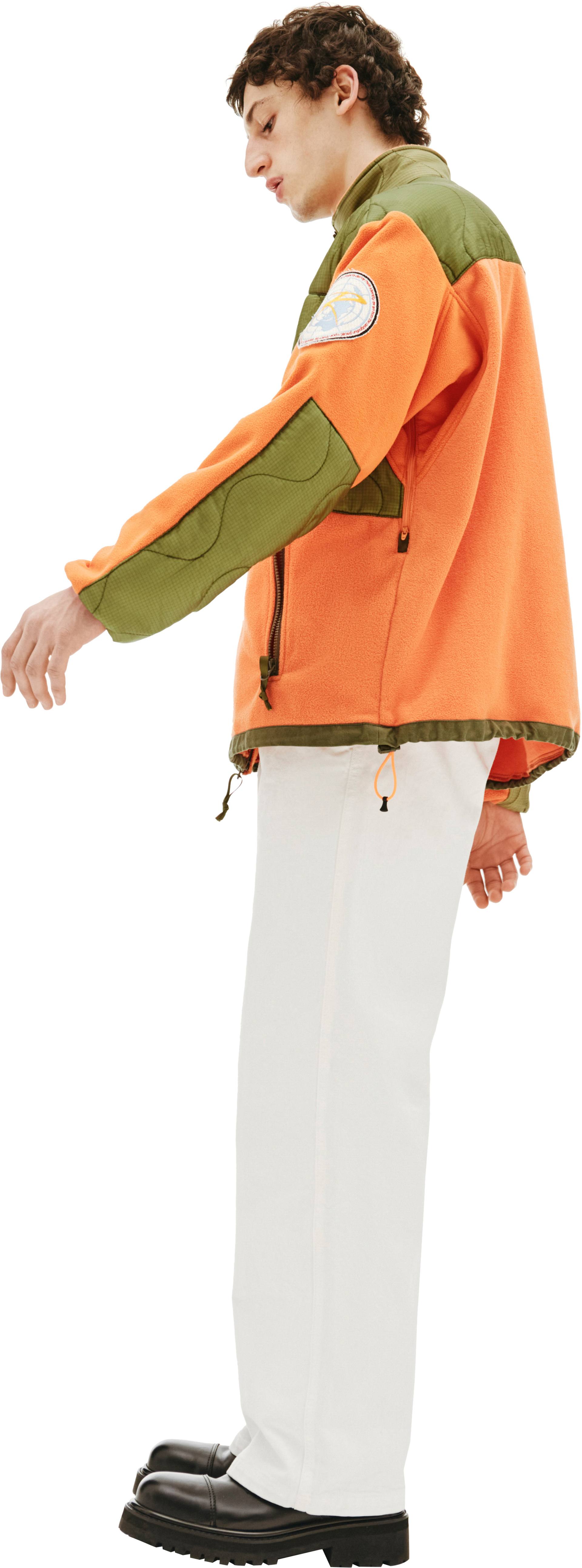 Readymade Флисовая куртка с зелеными вставками