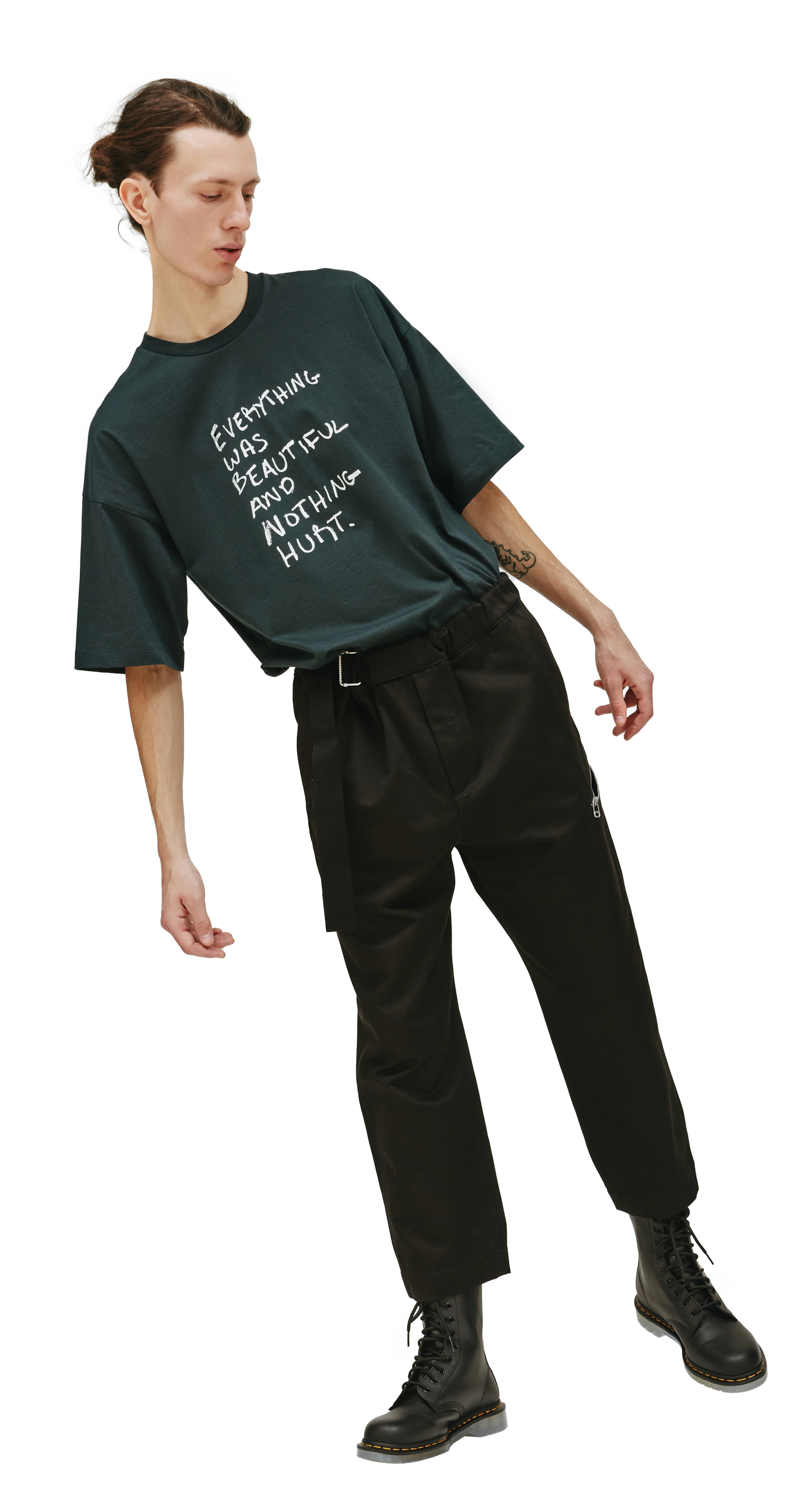 OAMC Укороченные брюки с ремнем