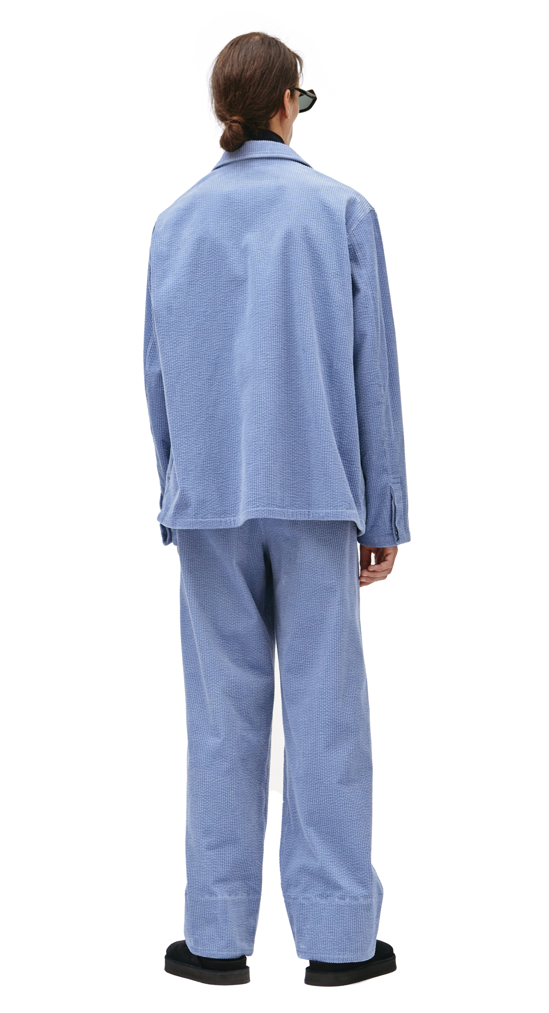 Jil Sander Вельветовая рубашка с накладными карманами