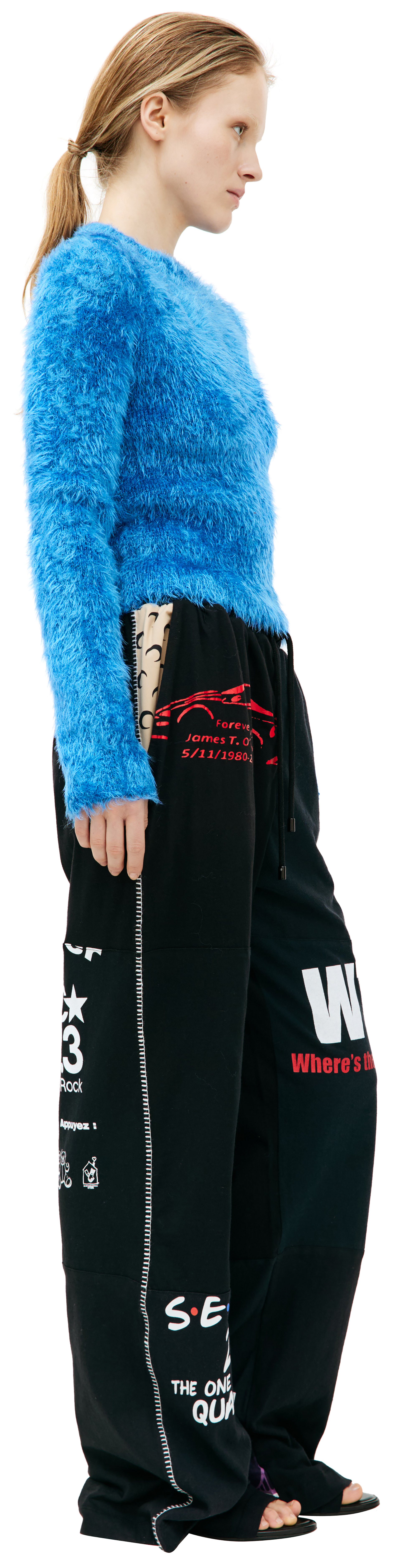 MARINE SERRE Укороченный свитер с логотипом