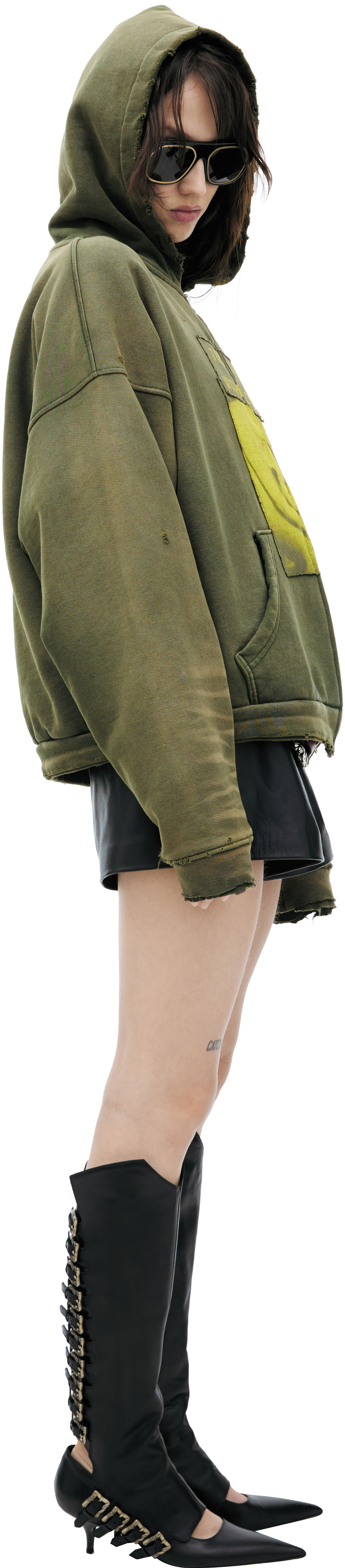 Enfants Riches Déprimés Хаки худи на молнии