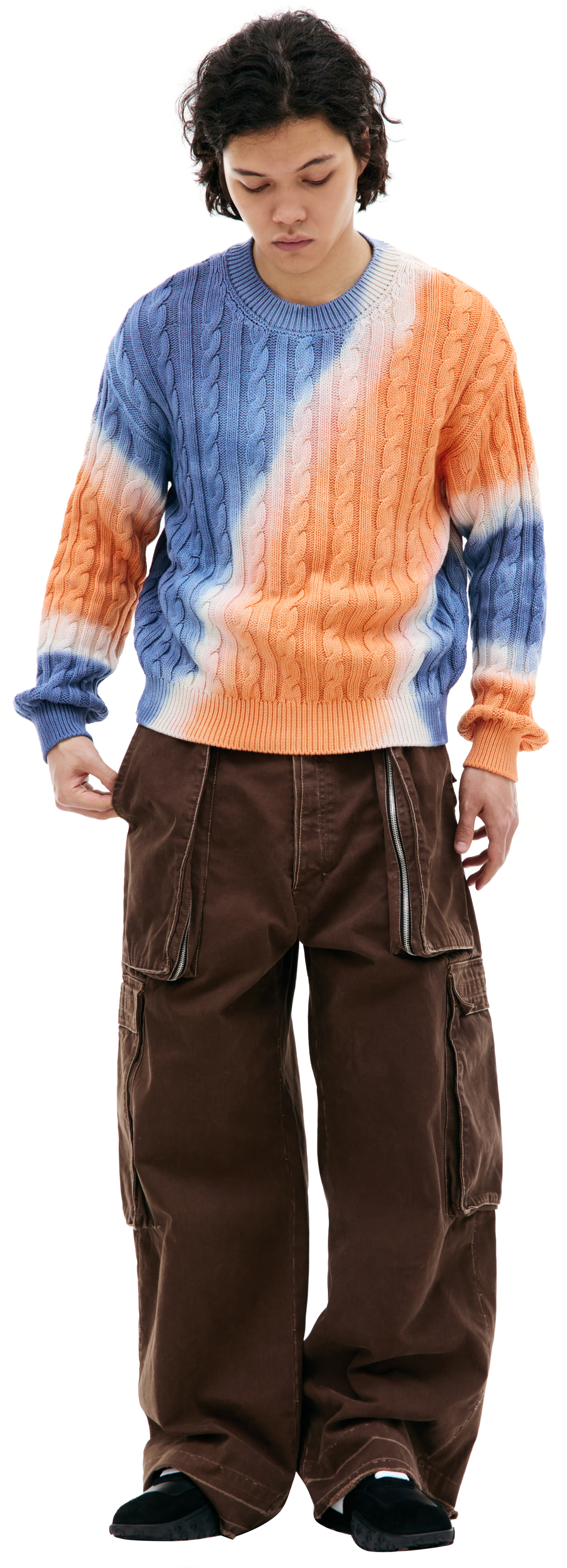 Diesel Вязаный свитер K-Janci с тай-дай эффектом