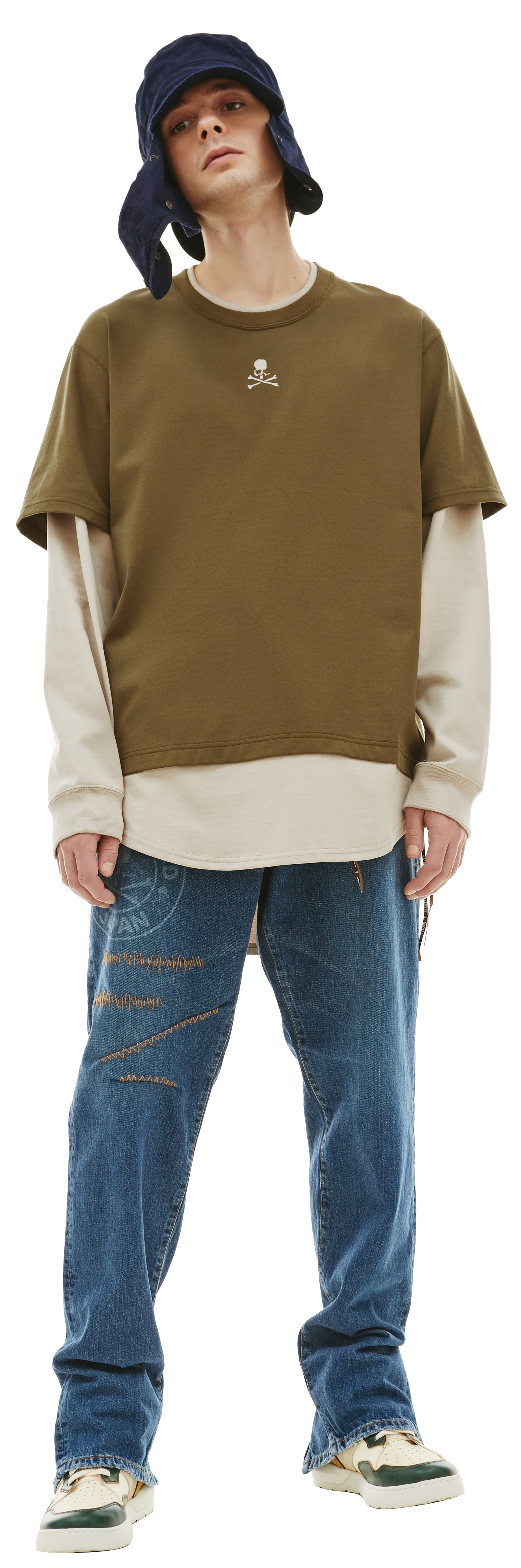 Mastermind WORLD Двухцветный лонгслив с логотипом