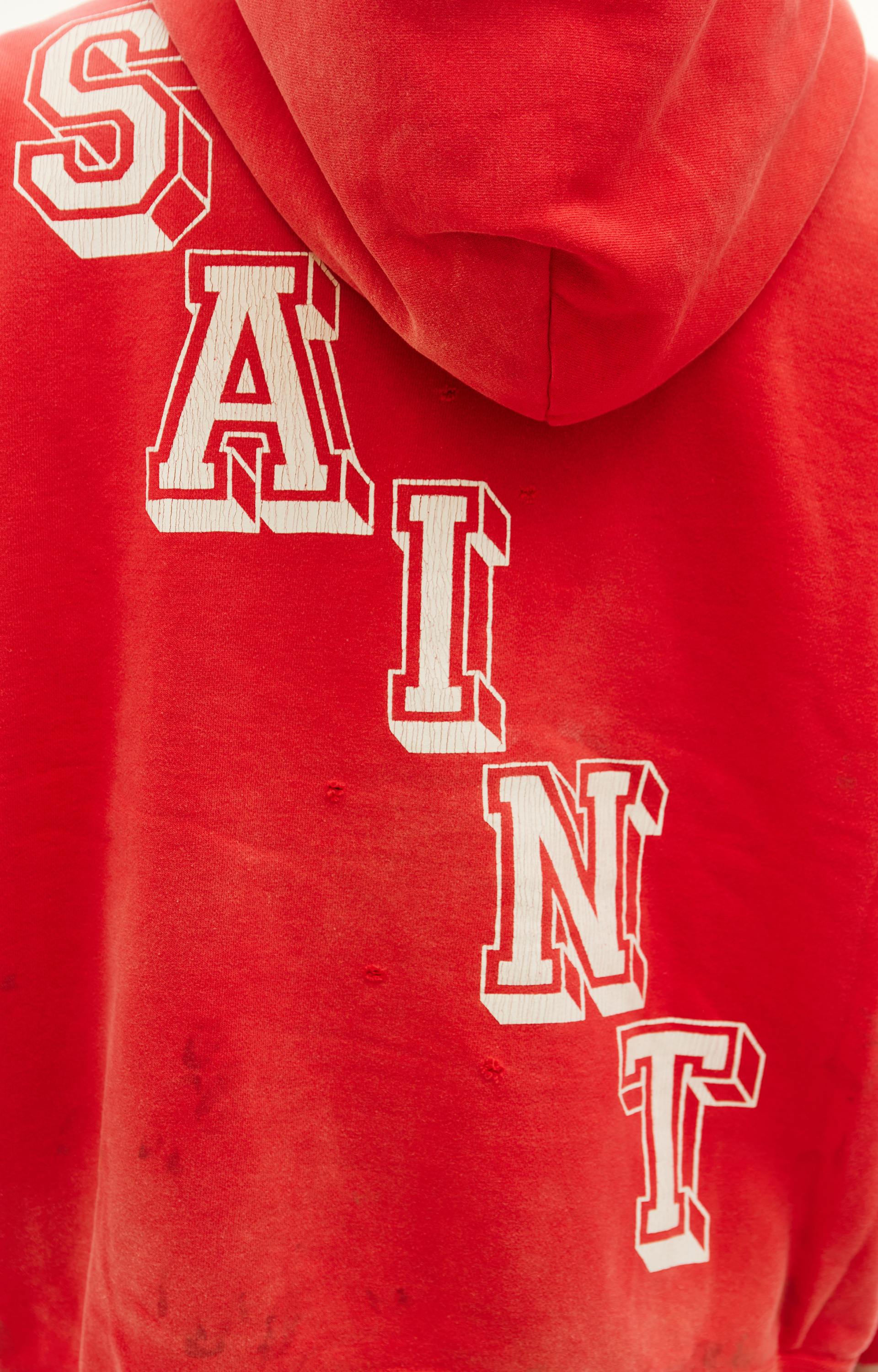 Saint Michael Выцветшее худи с принтом Saint