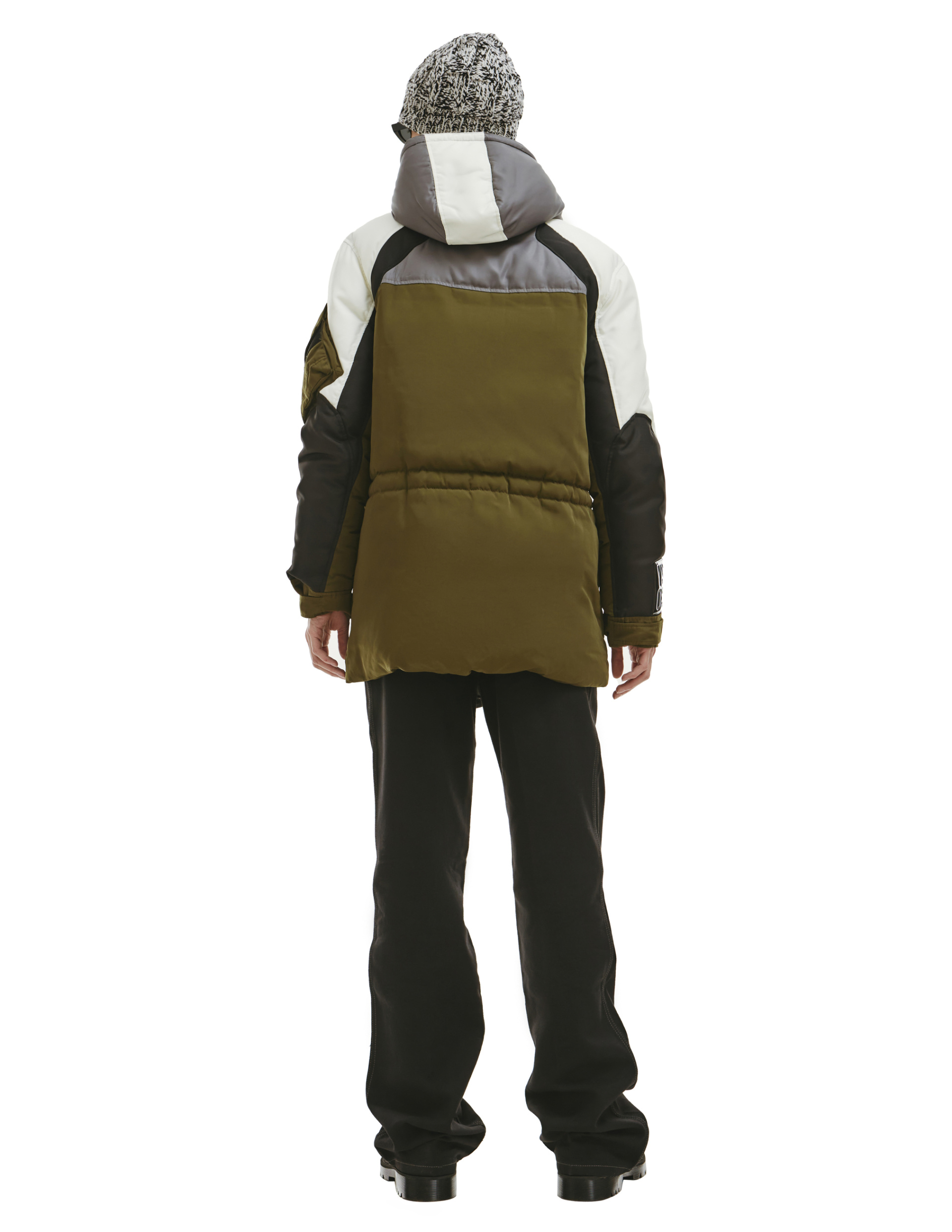 Yves Salomon Пуховая парка с отделкой из овчины