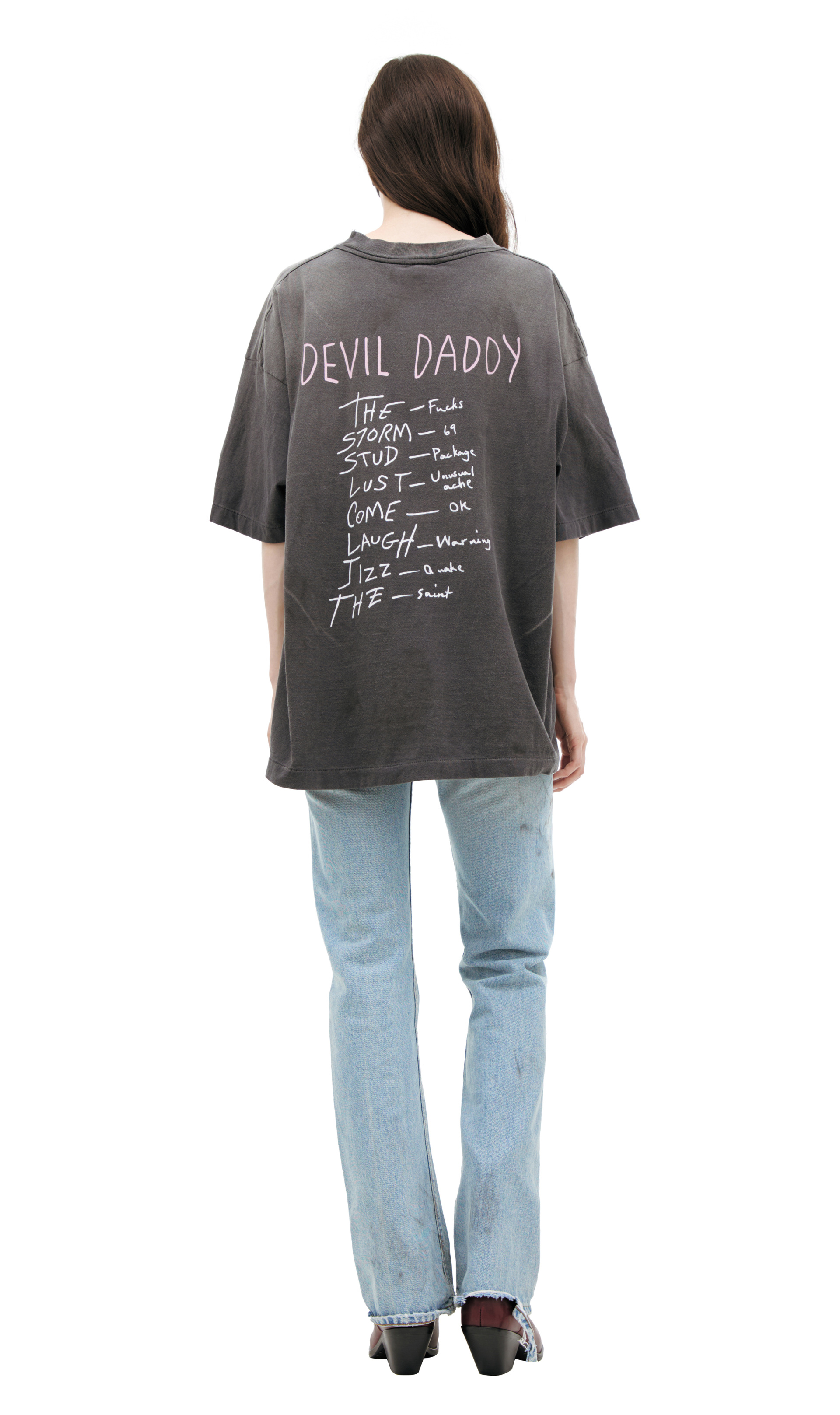 Saint Mxxxxxx Серая футболка с принтом