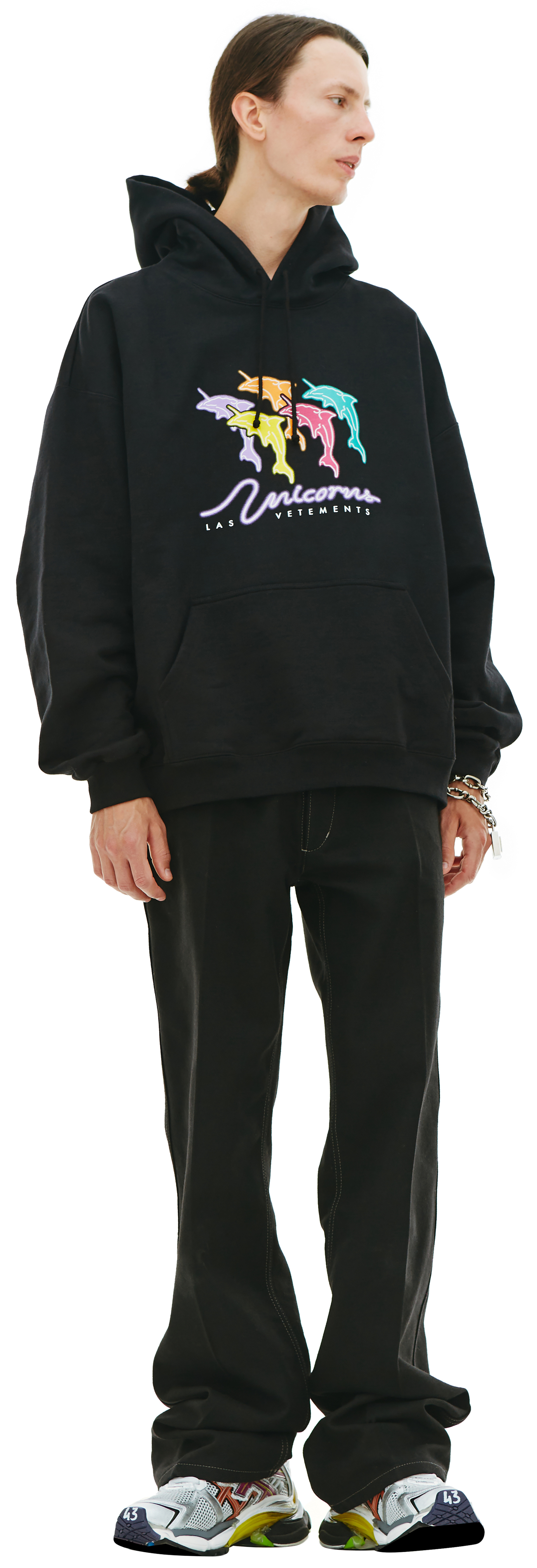 VETEMENTS Оверсайз худи с принтом