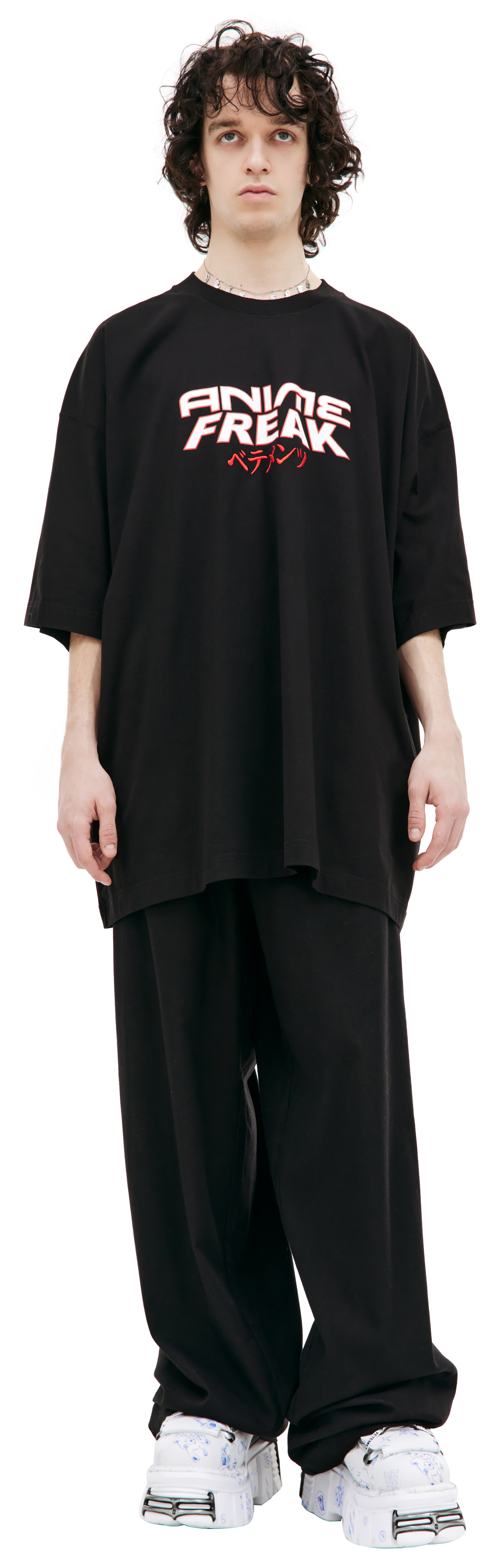 VETEMENTS Оверсайз футболка с принтом ANIME FREAK