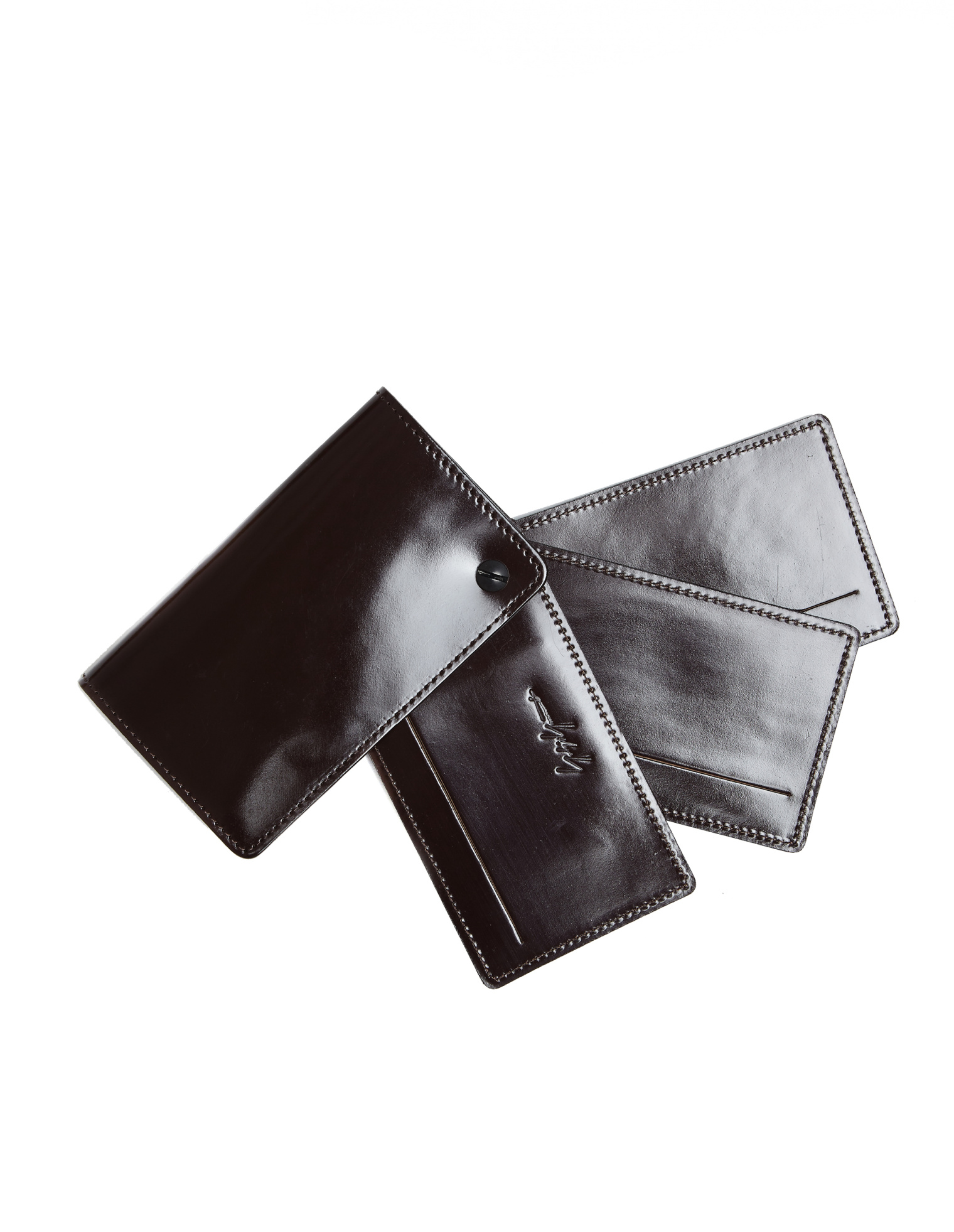 Yohji Yamamoto Визитница из полированной кожи