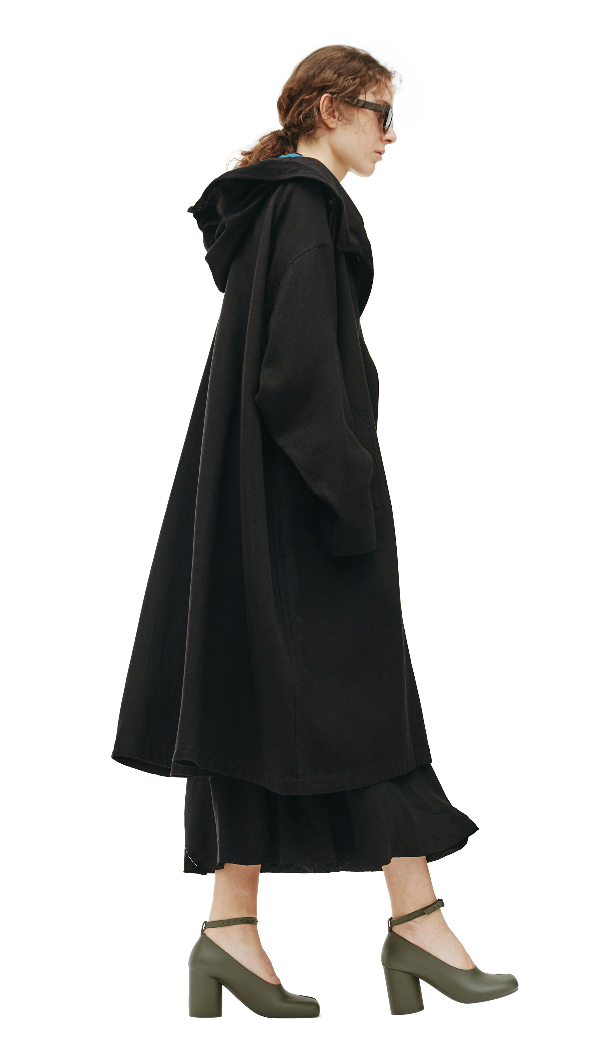 Y\'s Плащ на пуговицах с синим подкладом