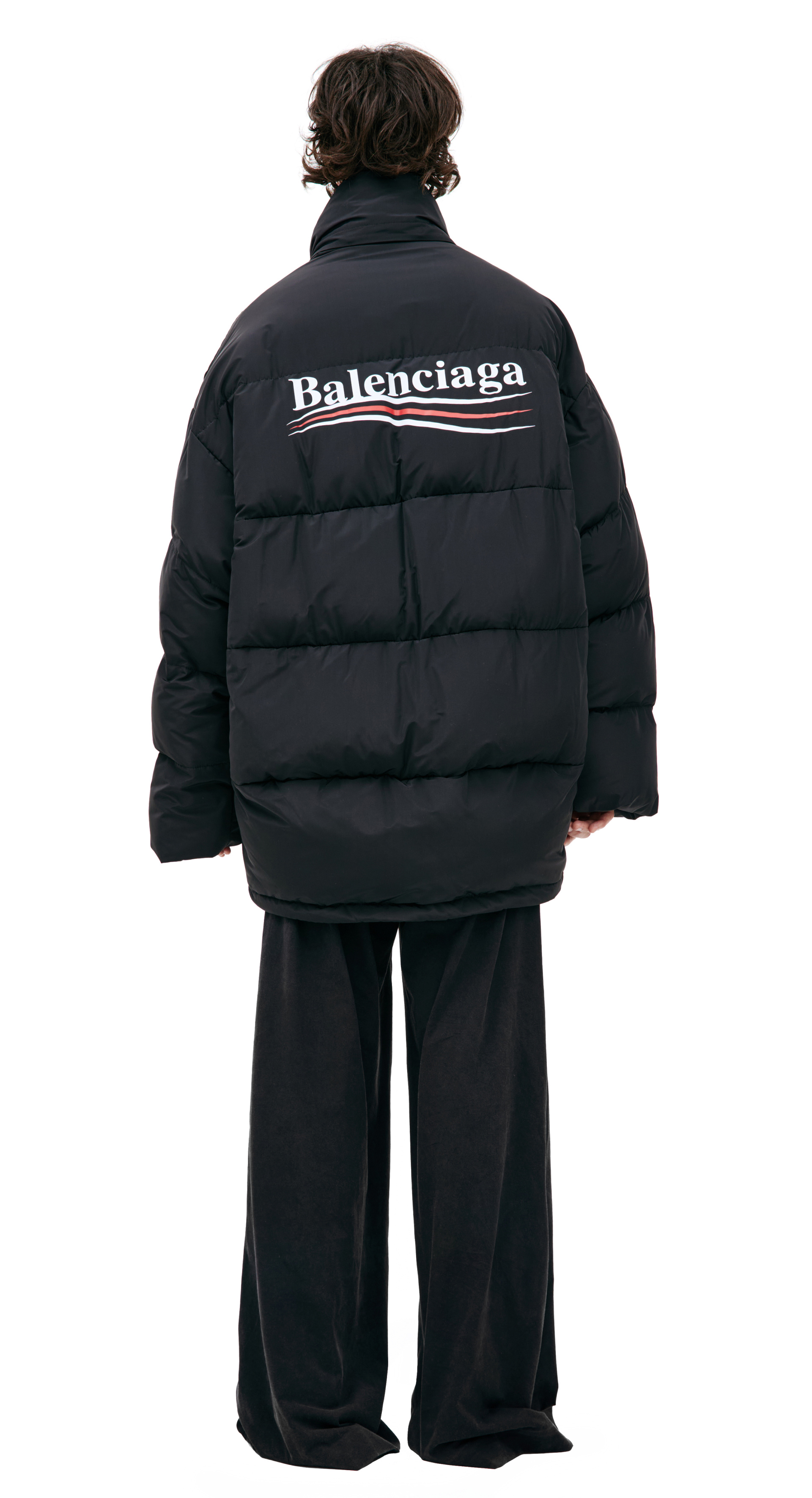 Balenciaga Оверсайз пуховик с логотипом