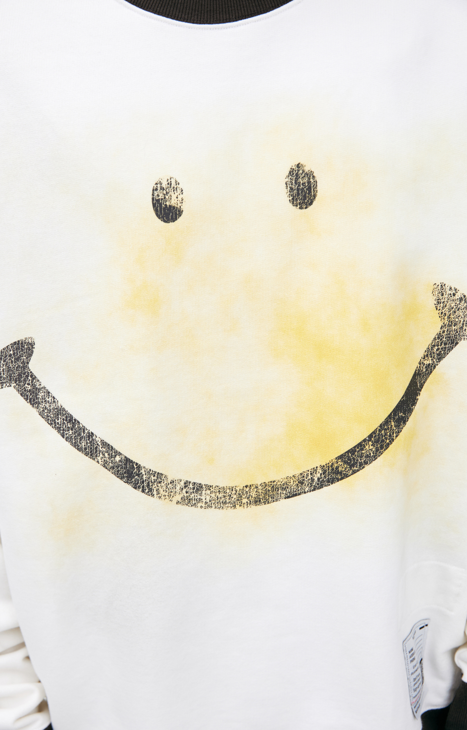 Maison Mihara Yasuhiro Белый свитшот с принтом