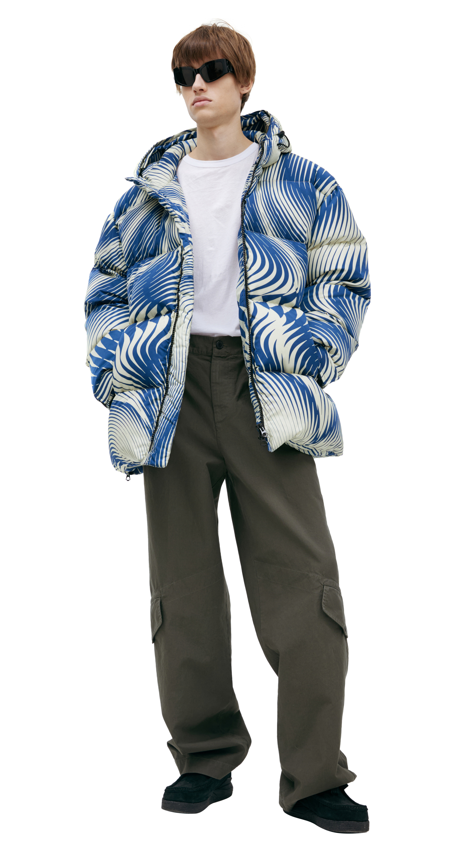 Dries Van Noten Пуховик с монопринтом