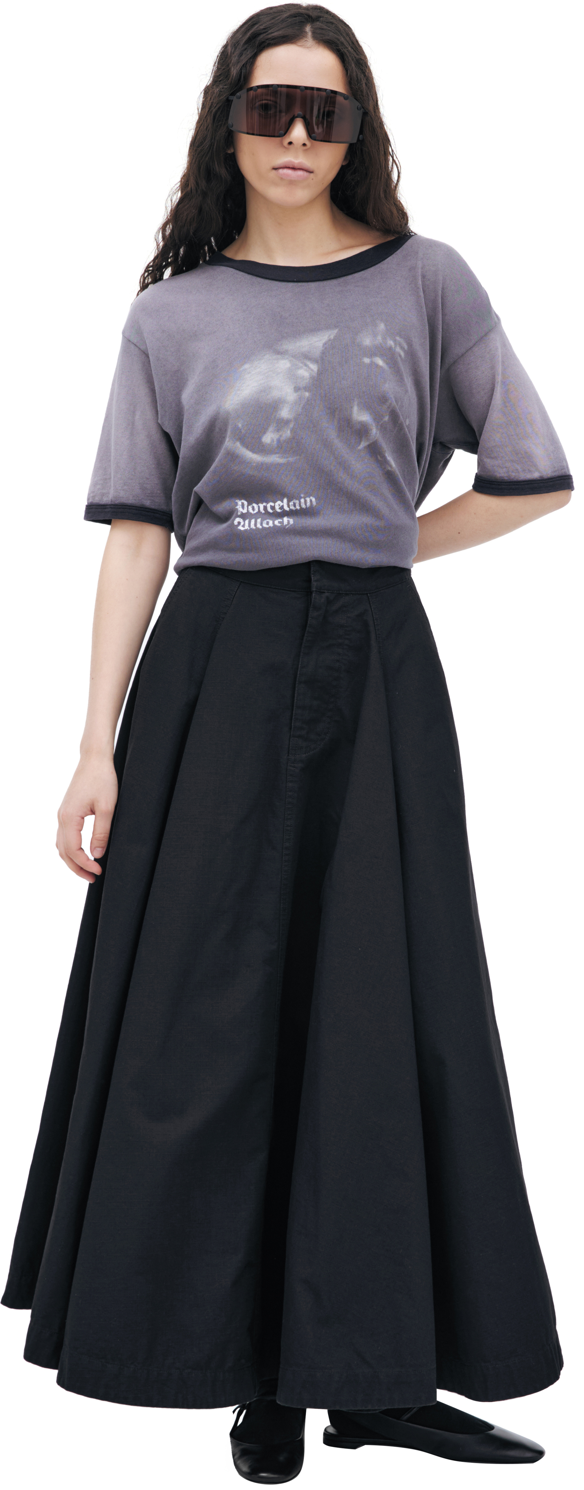 Balenciaga Черная юбка макси