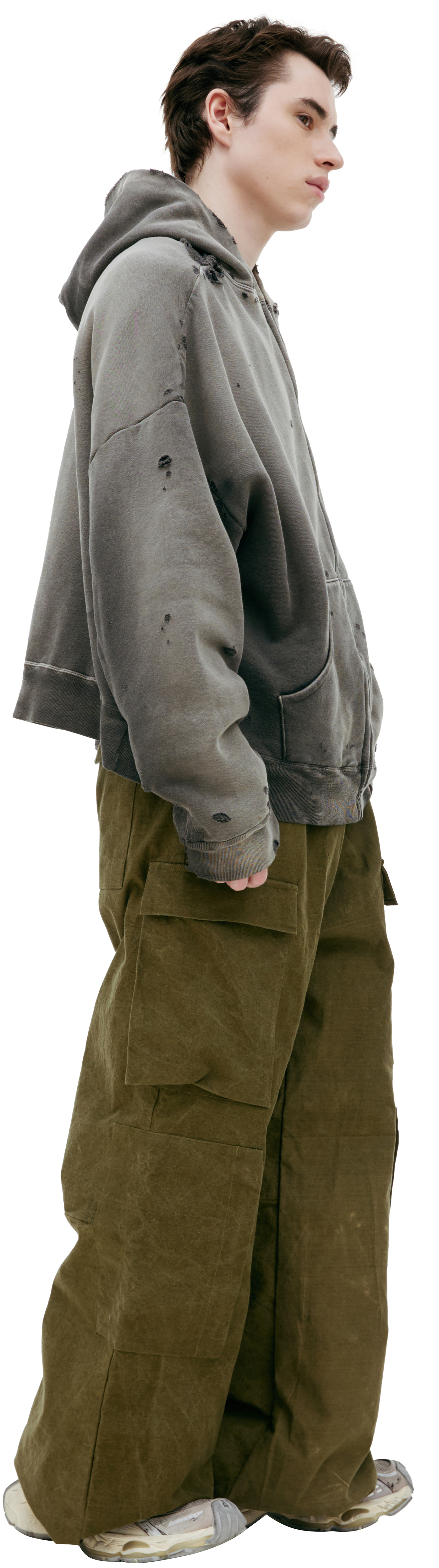 Saint Mxxxxxx Худи с рваным эффектом