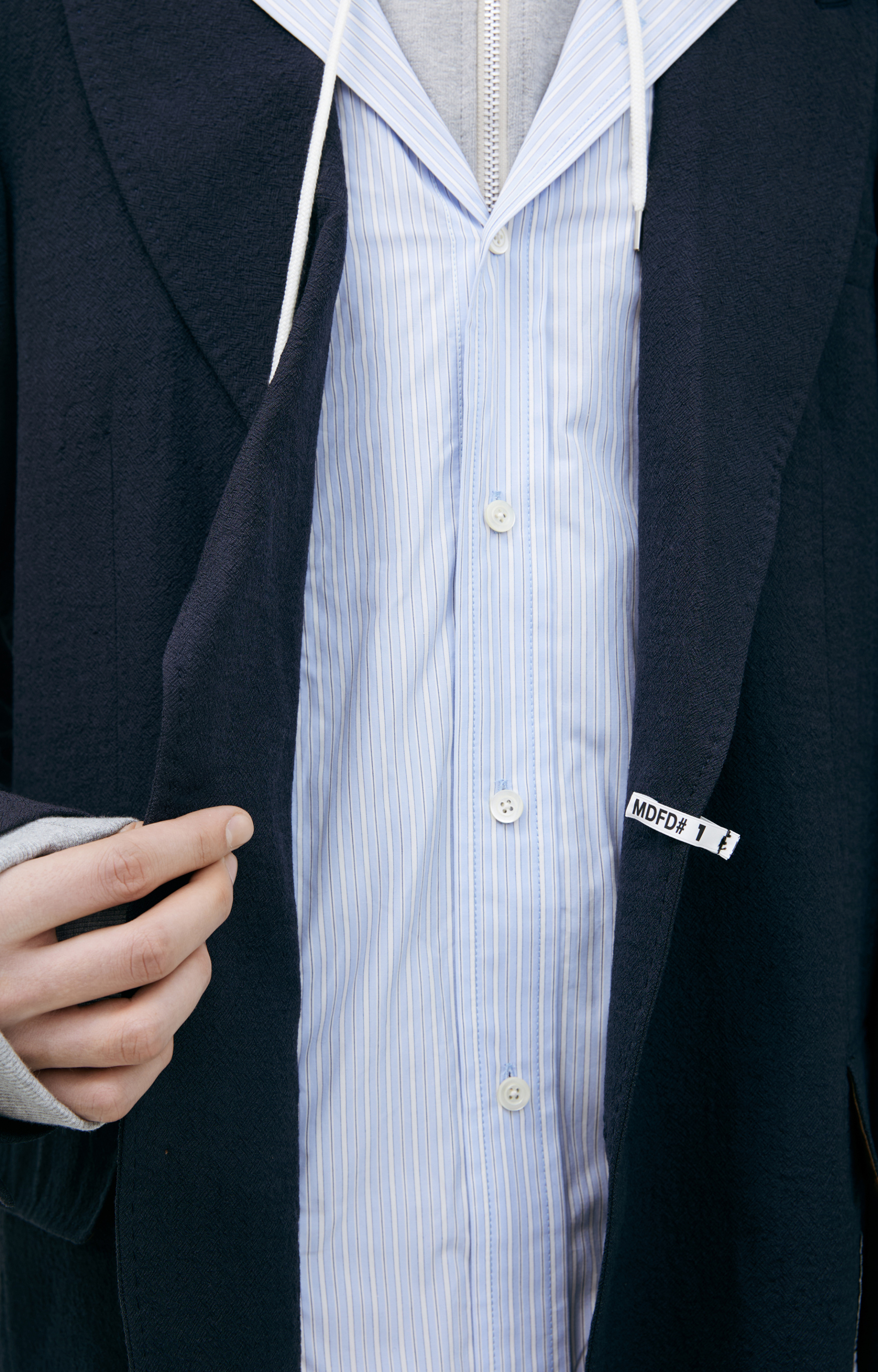 Maison Mihara Yasuhiro Пиджак с вшитой рубашкой