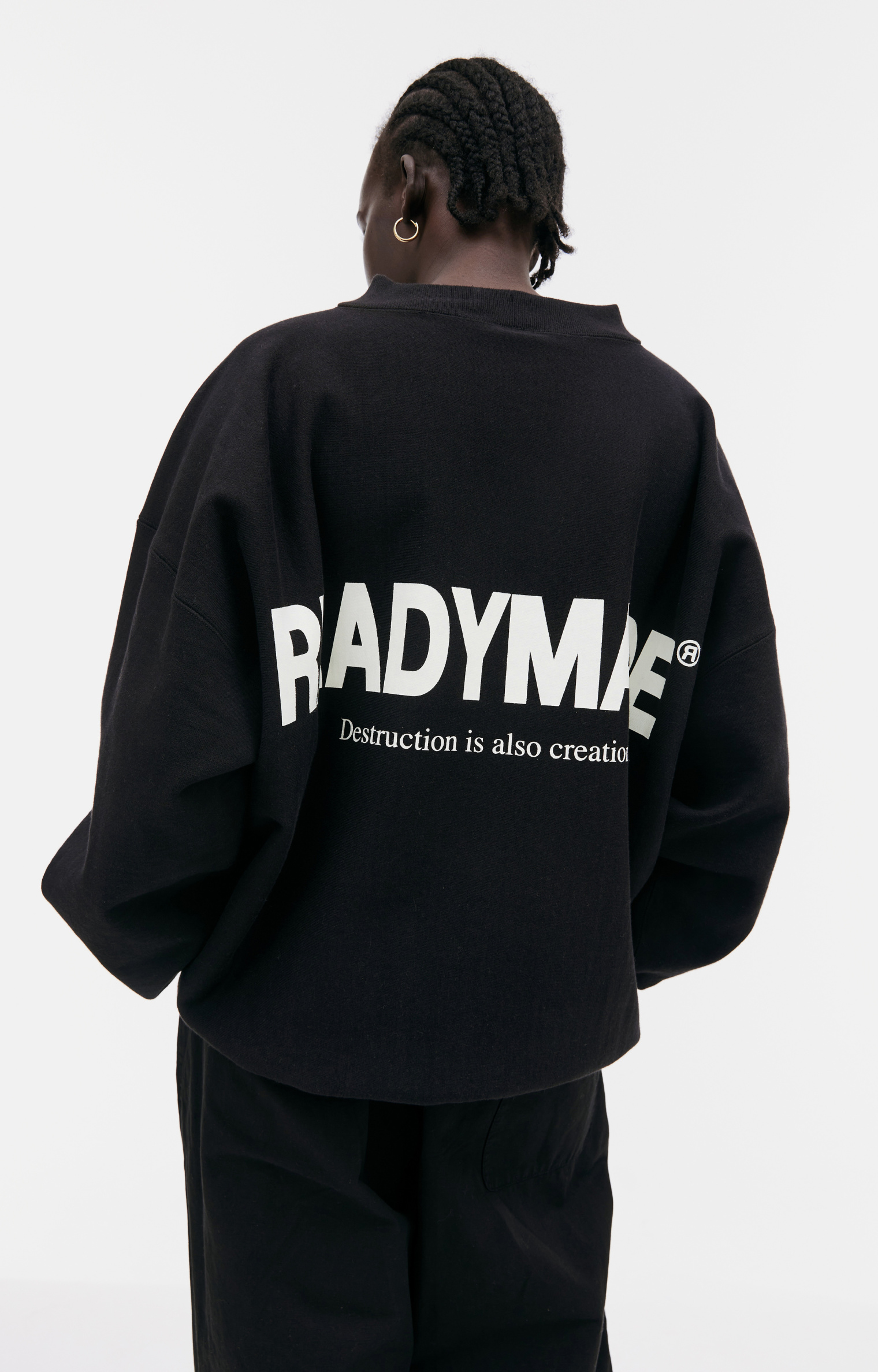 Readymade Черный свитшот с логотипом