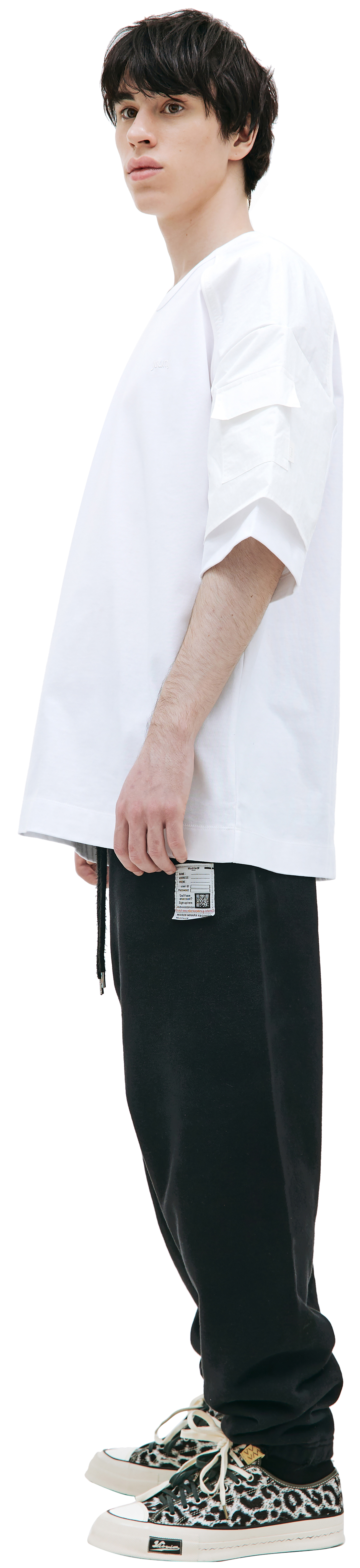 Juun.J Комбинированная оверсайз футболка