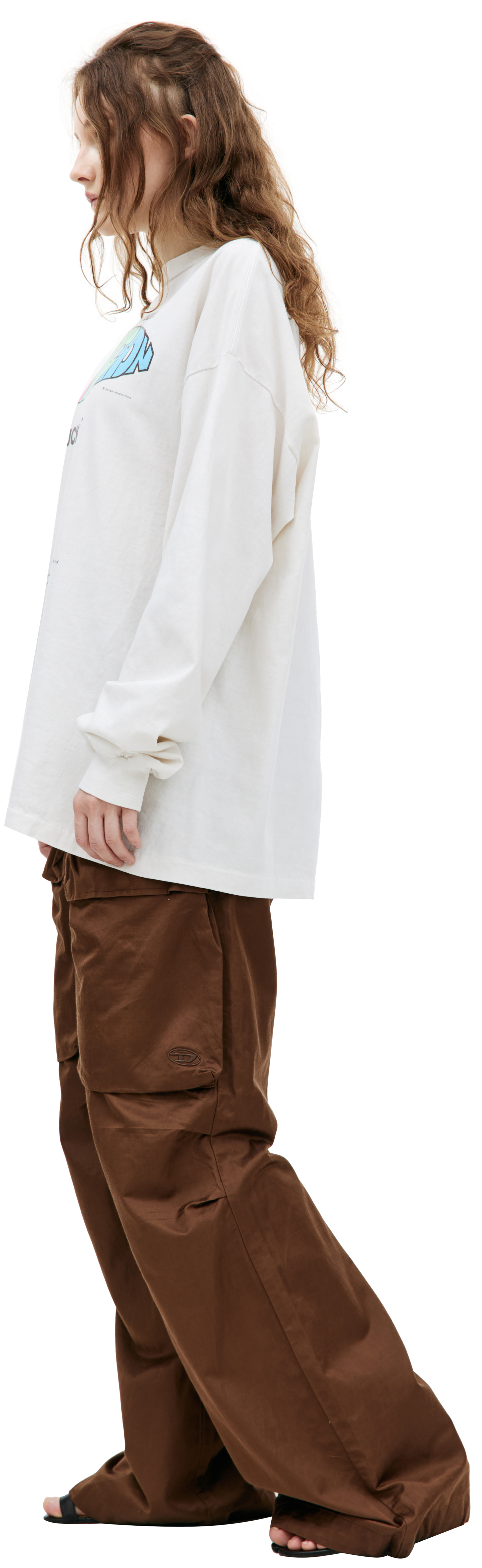 Saint Mxxxxxx Лонгслив с цветным принтом \'DISTRACTION\'