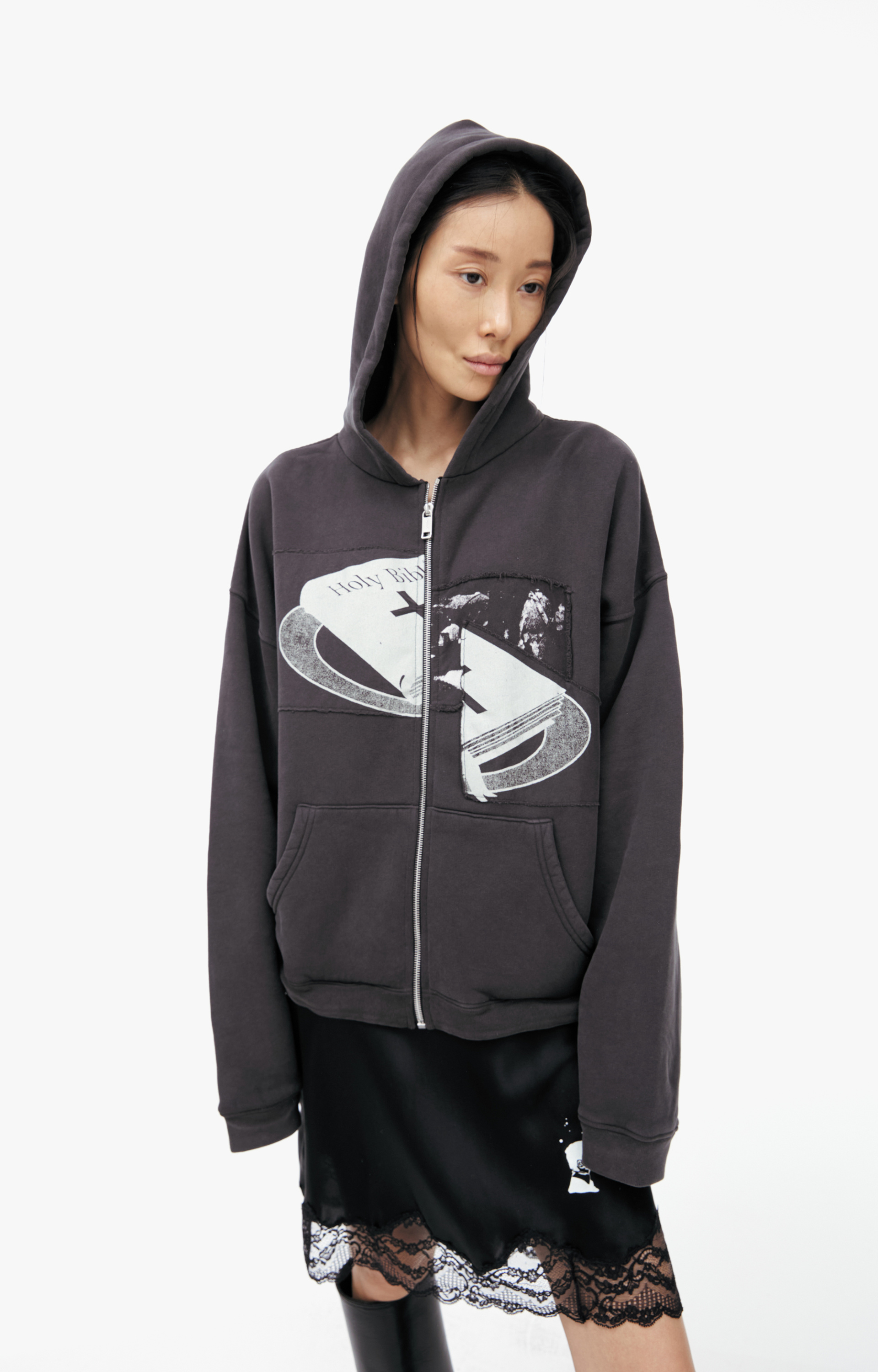 Enfants Riches Déprimés Черное худи на молнии