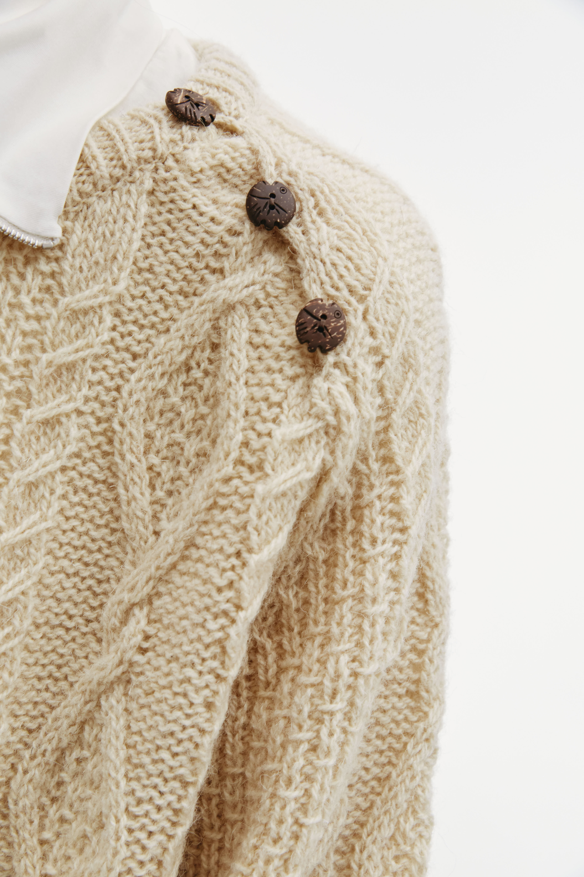 visvim Свитер Bollard с пуговицами на плече