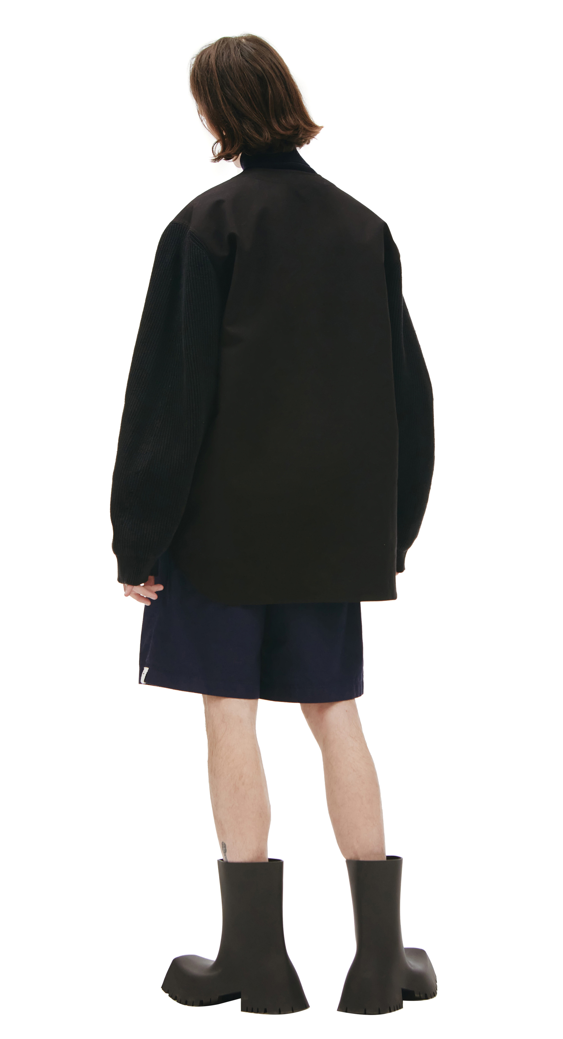 Jil Sander Черная комбинированная куртка