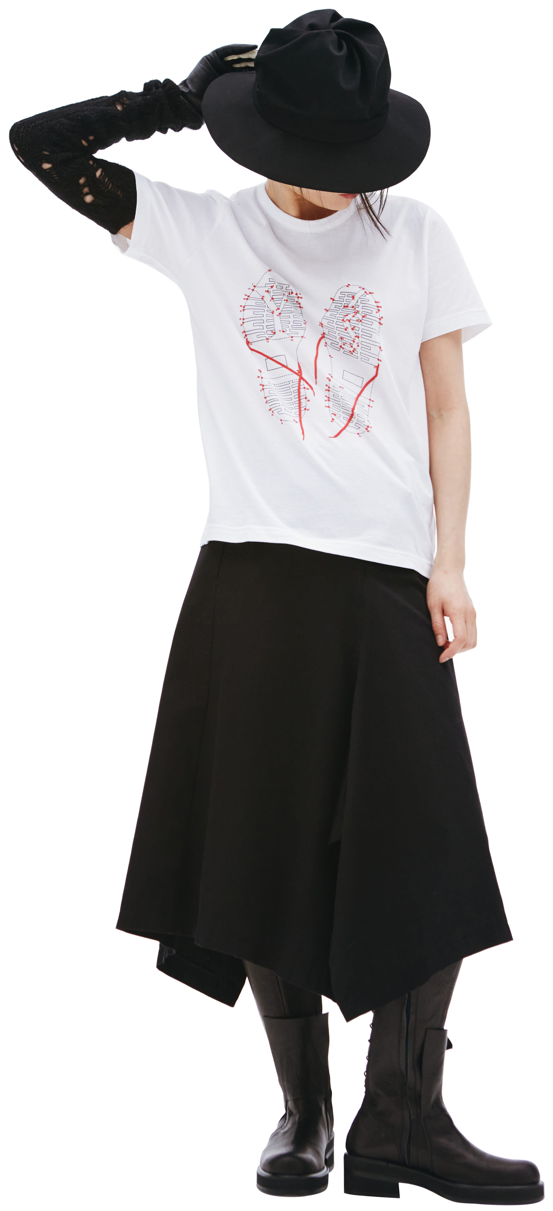 Y\'s Хлопковая футболка с принтом