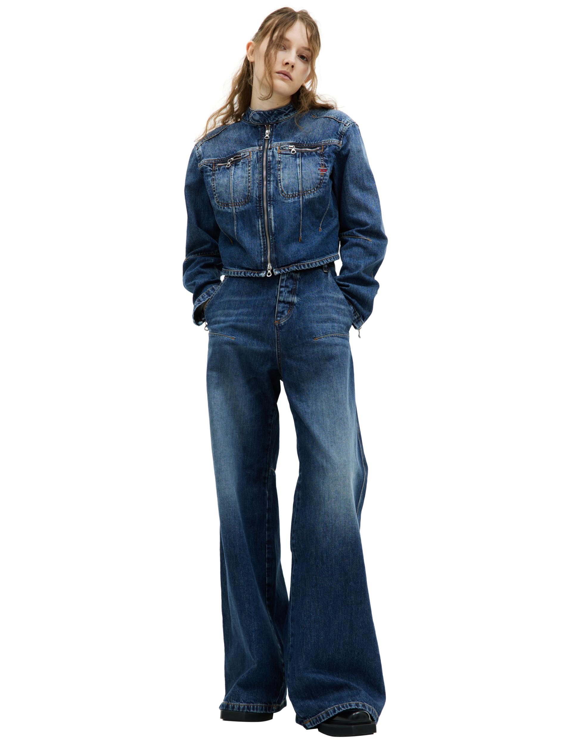 Diesel Джинсовая куртка на молнии