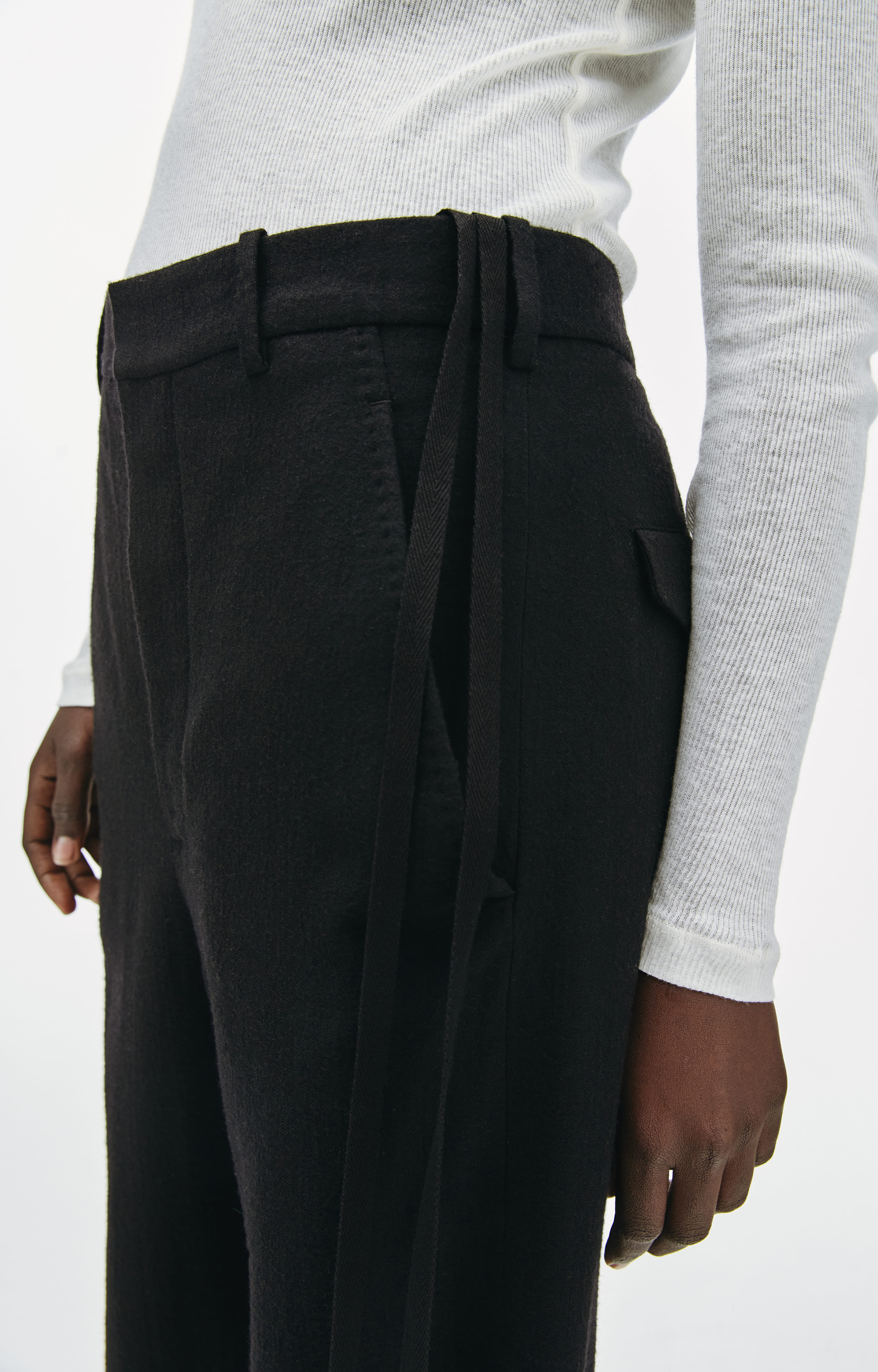 Ann Demeulemeester Широкие брюки Bonne с лентами