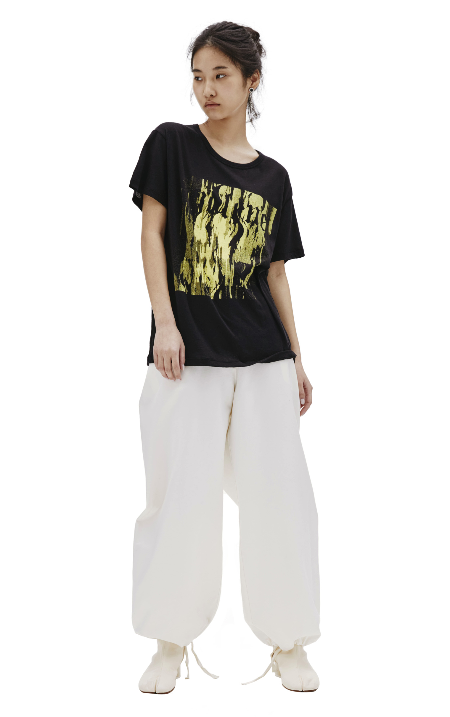Ann Demeulemeester Черная футболка с вырезом на спине