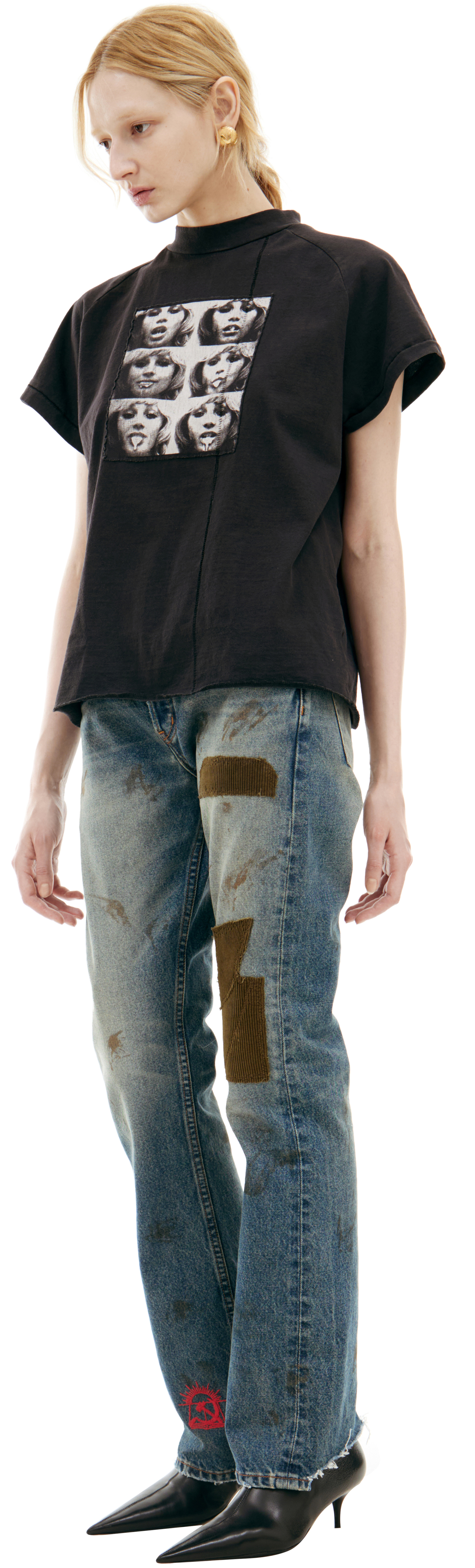 Enfants Riches Déprimés Черная футболка с нашивками