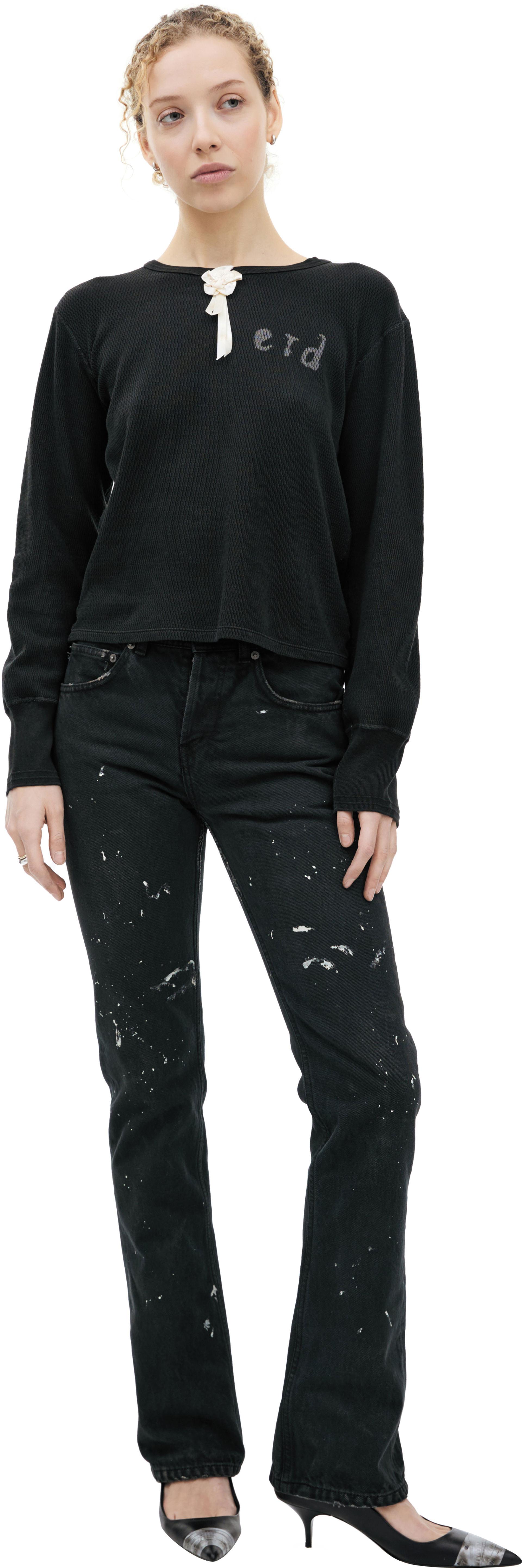 Enfants Riches Déprimés Скинни джинсы клеш в краске