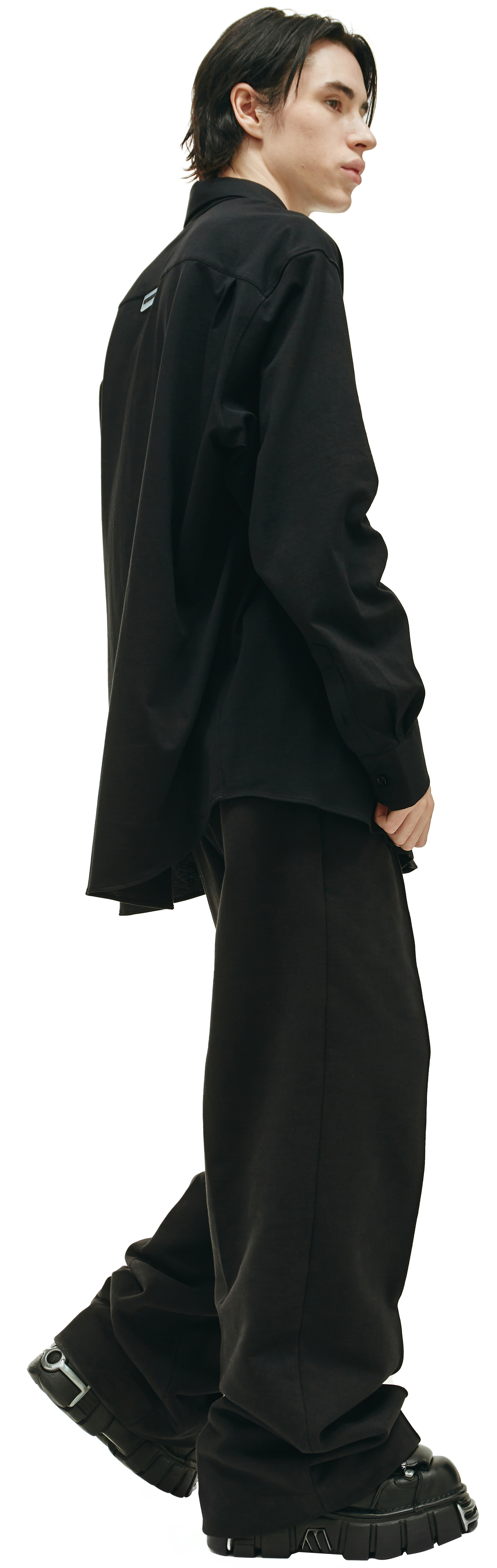 VETEMENTS Черная оверсайз рубашка