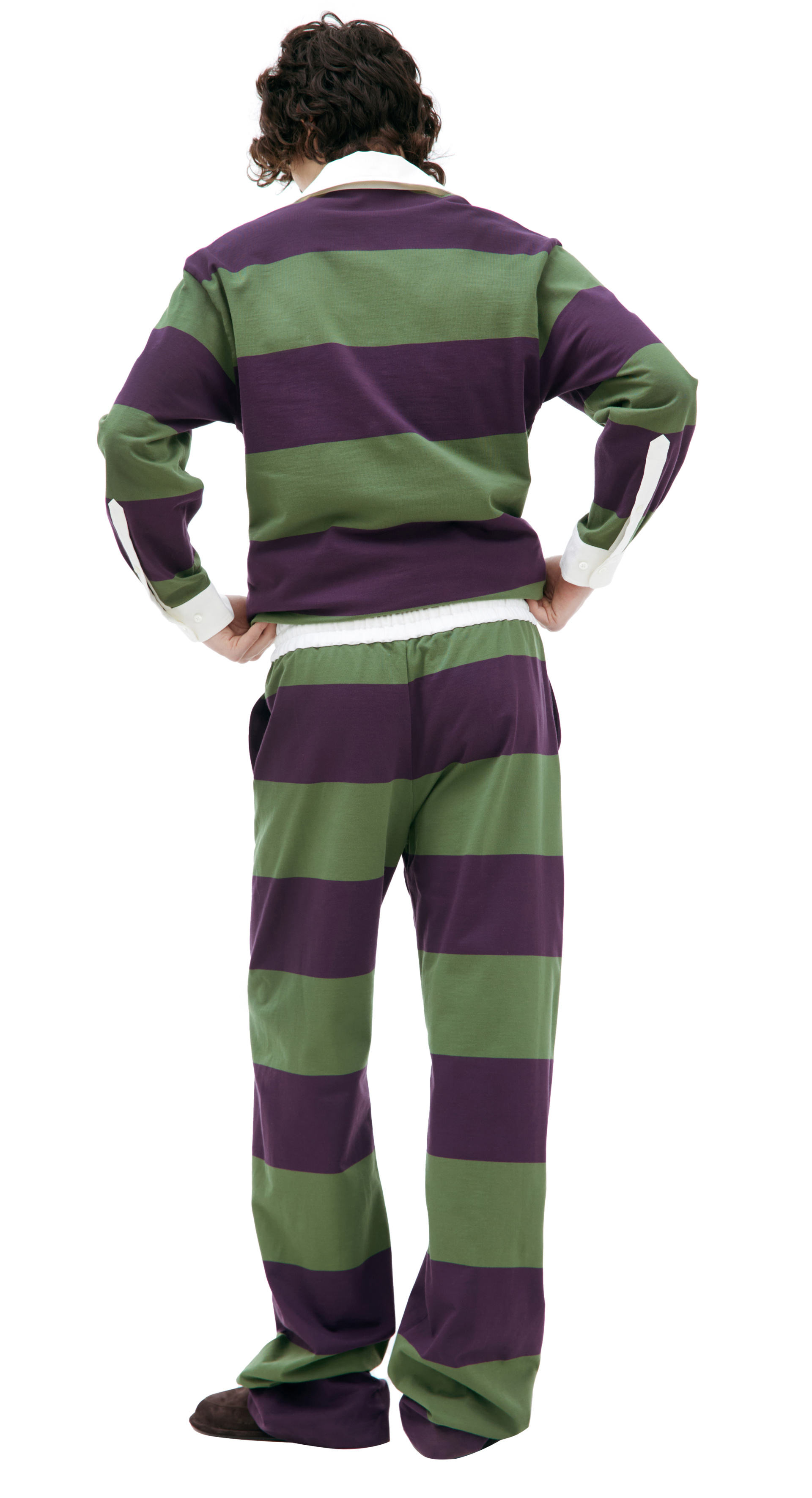 Dries Van Noten Хлопковые брюки в полоску