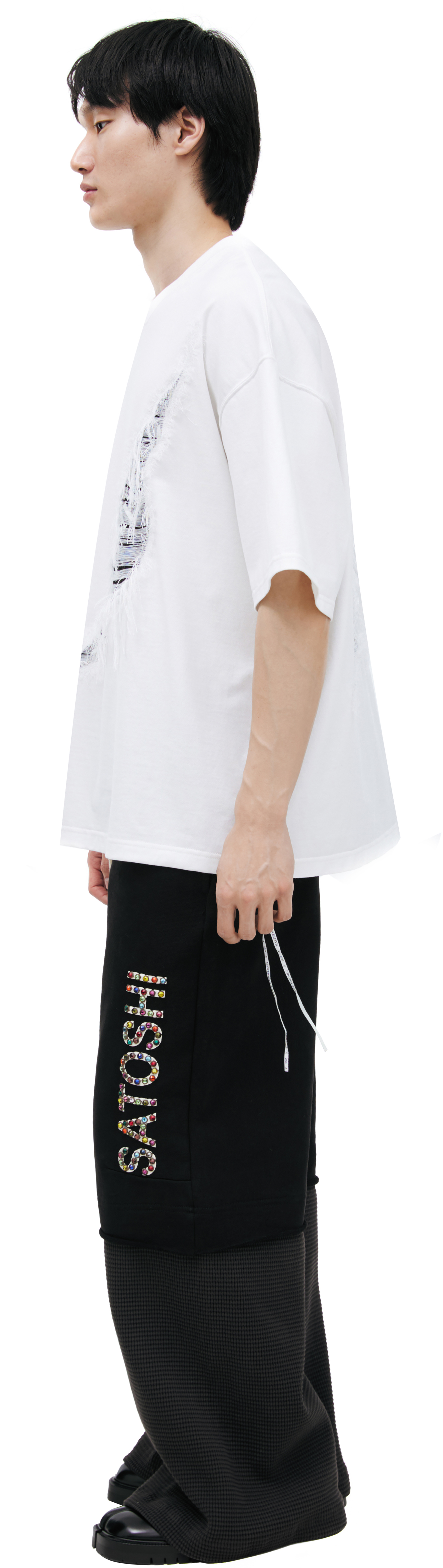 Mastermind WORLD Белая футболка с нитками