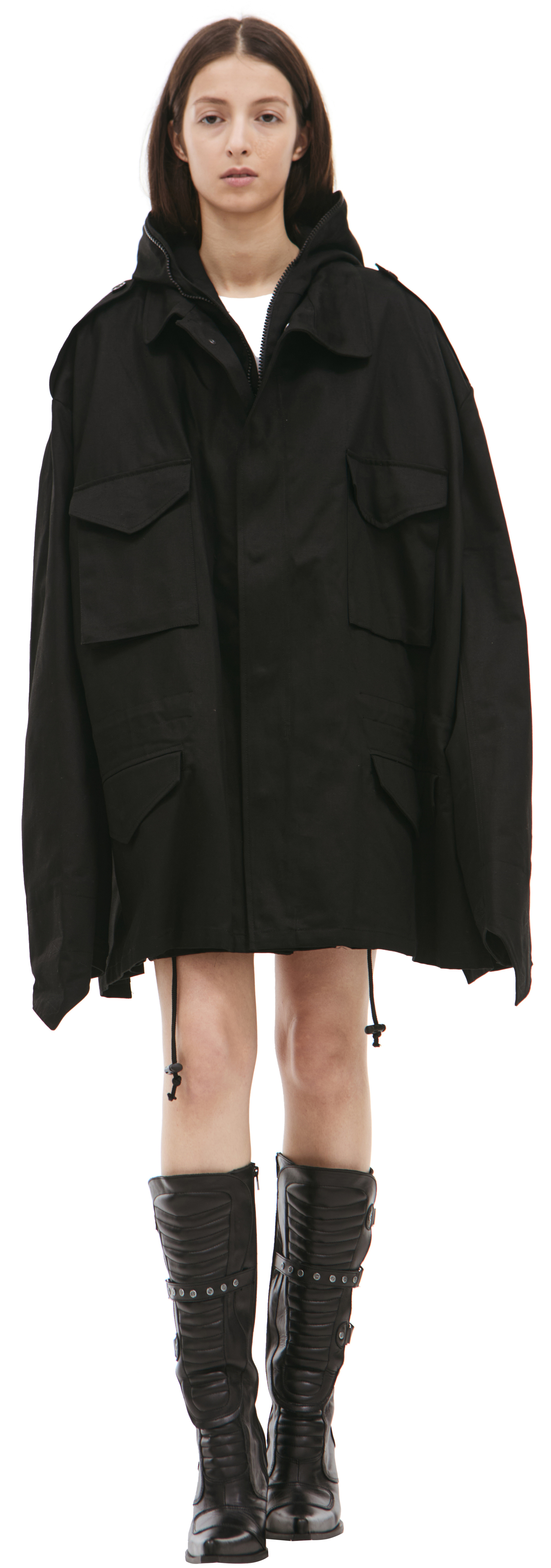 VETEMENTS Хлопковая куртка с капюшоном