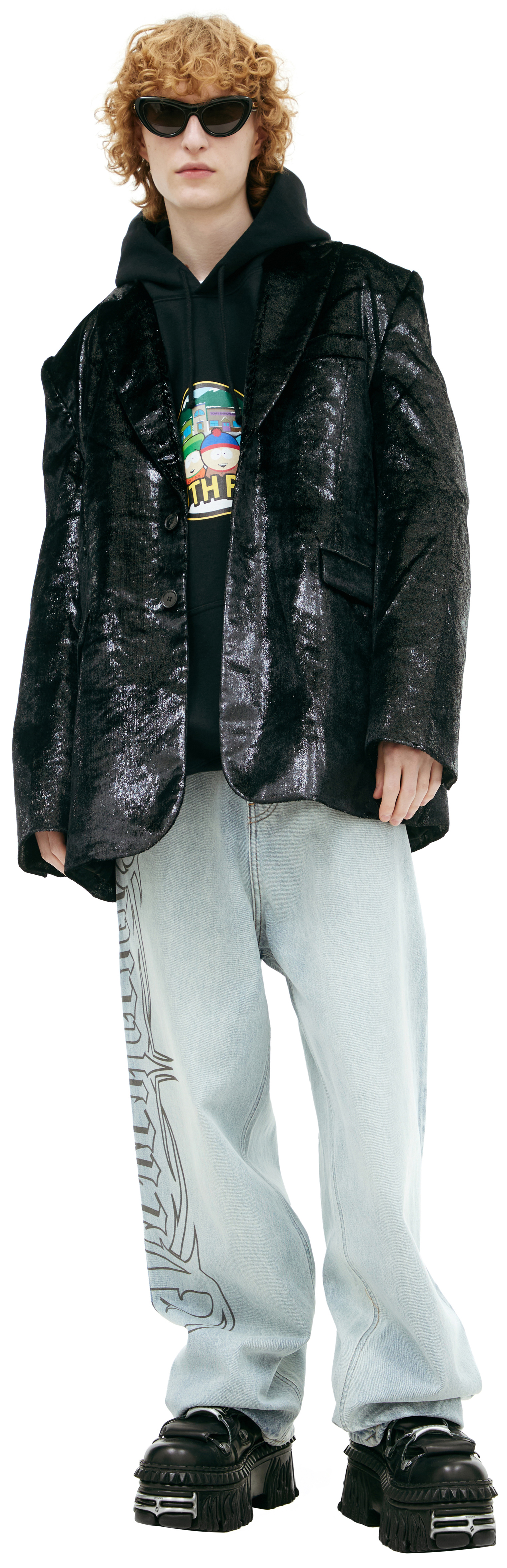 VETEMENTS Блестящий однобортный пиджак