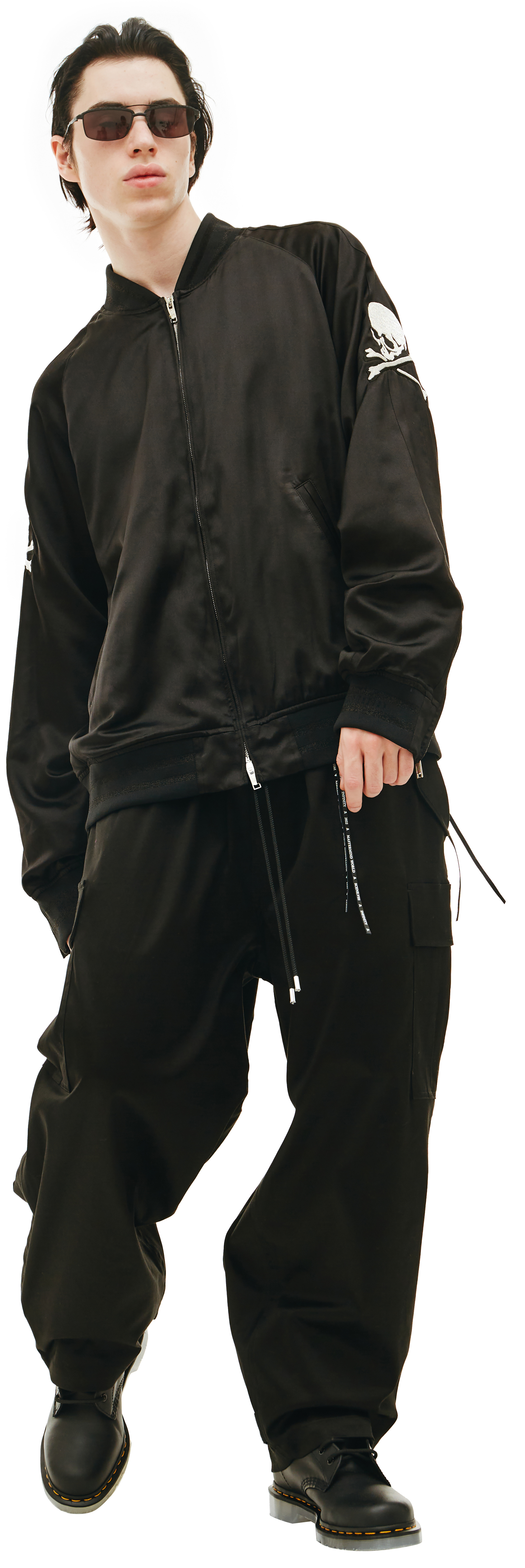 Mastermind WORLD Шелковый бомбер с вышивкой