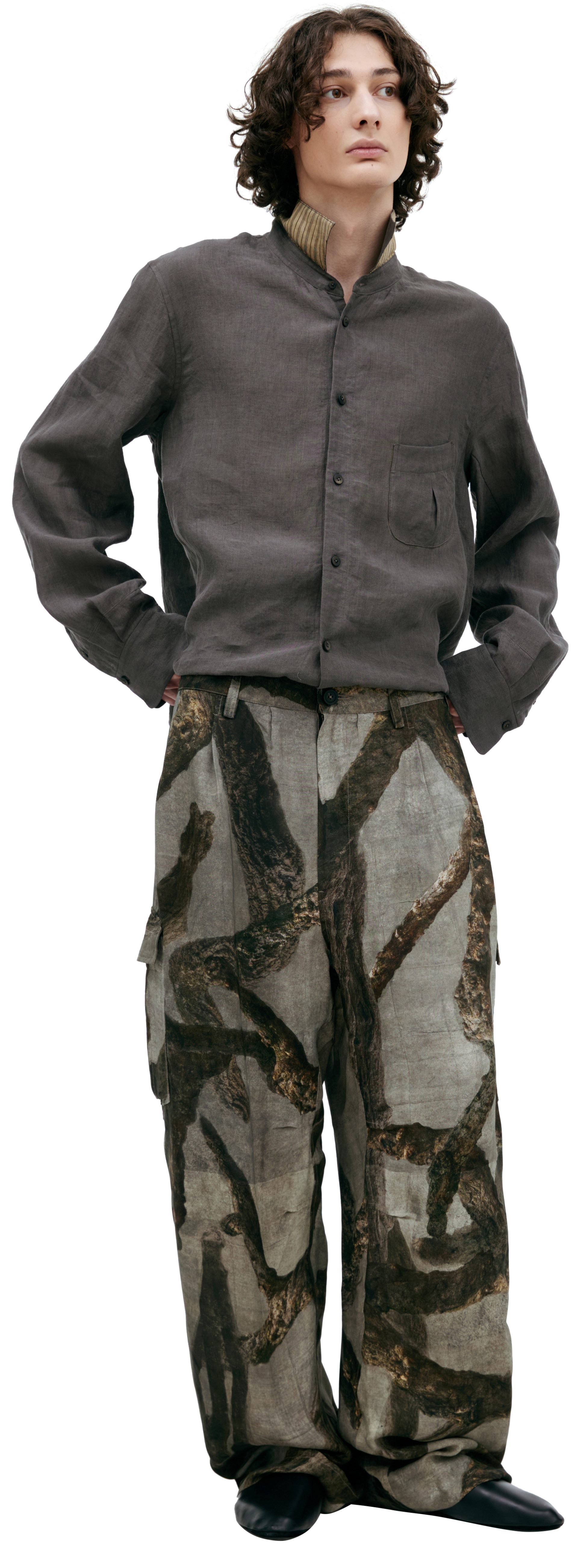 Ziggy Chen Широкие брюки с монопринтом