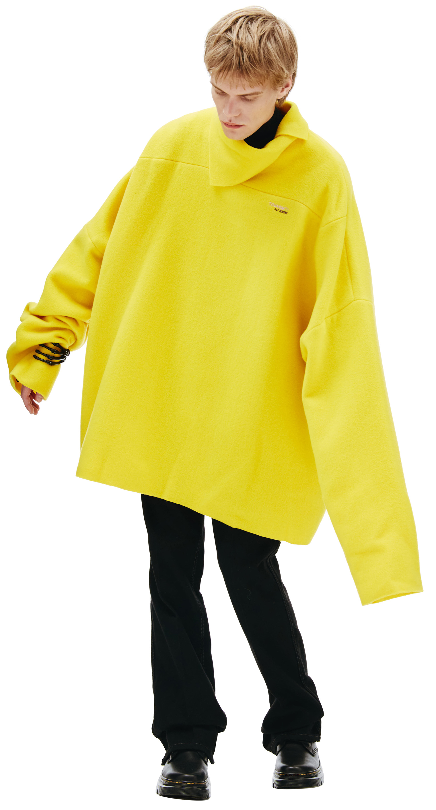 Raf Simons Желтый оверсайз свитшот